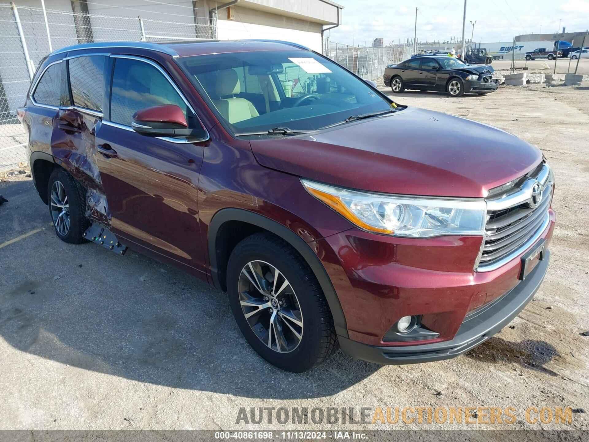 5TDKKRFH9GS153262 TOYOTA HIGHLANDER 2016