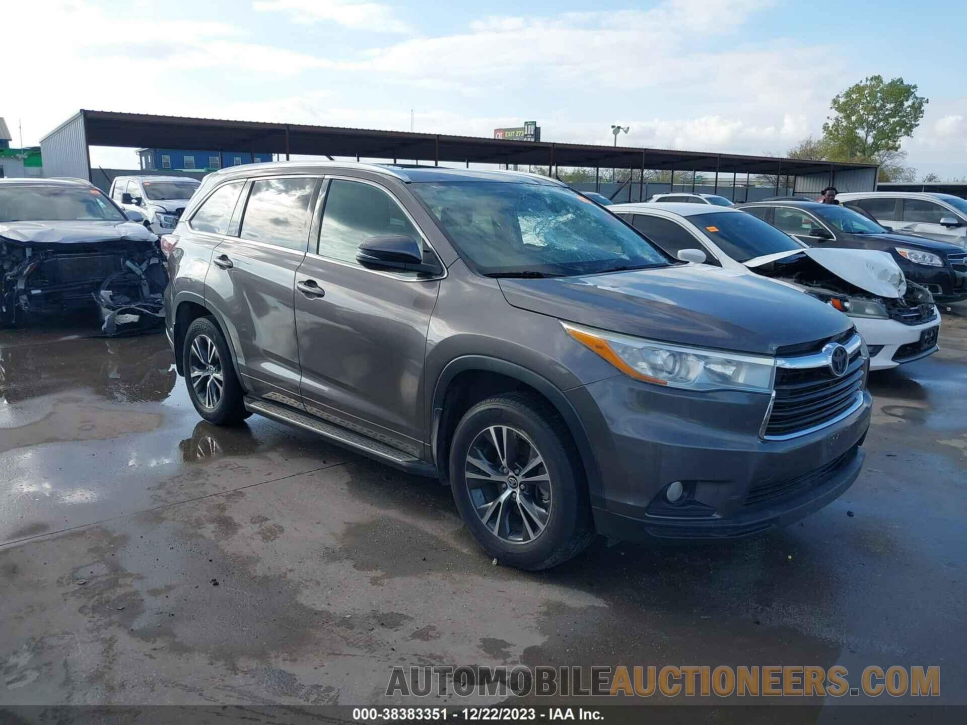 5TDKKRFH9GS177223 TOYOTA HIGHLANDER 2016