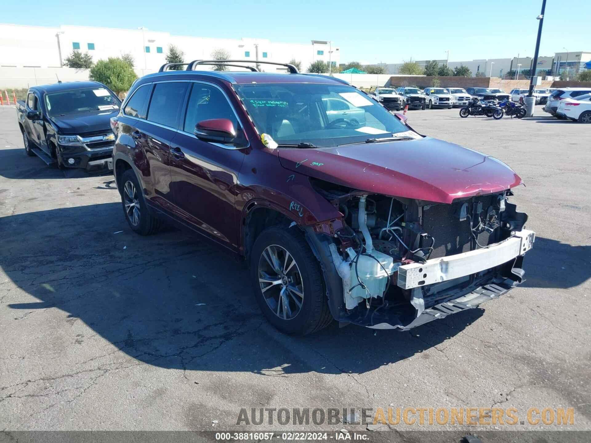 5TDKKRFH9GS187251 TOYOTA HIGHLANDER 2016