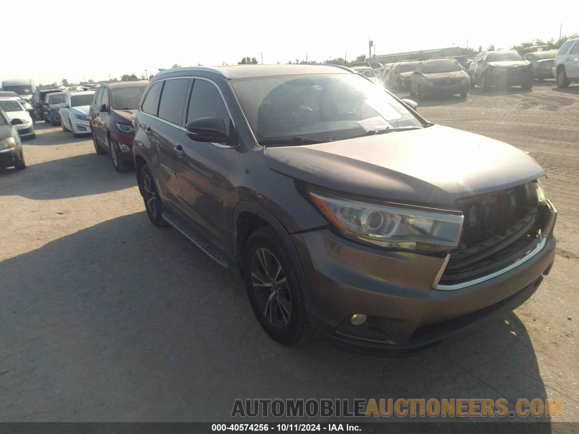 5TDKKRFH9GS500475 TOYOTA HIGHLANDER 2016