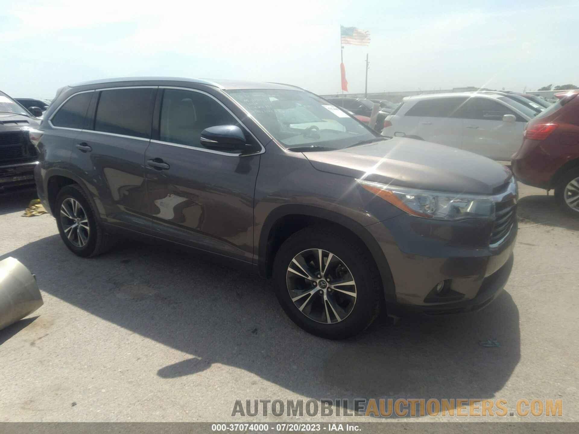 5TDKKRFH9GS503389 TOYOTA HIGHLANDER 2016