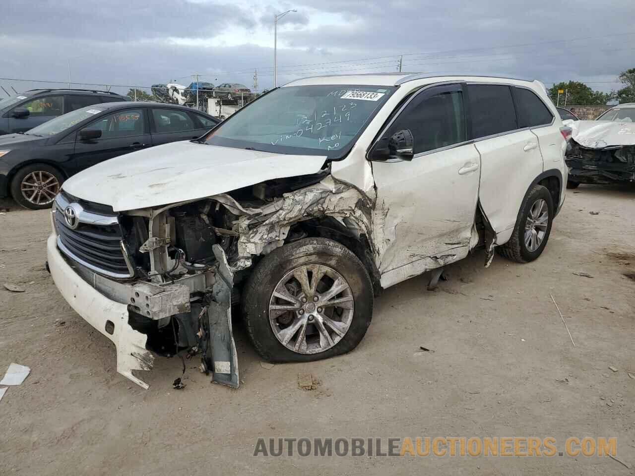 5TDKKRFHXFS042749 TOYOTA HIGHLANDER 2015