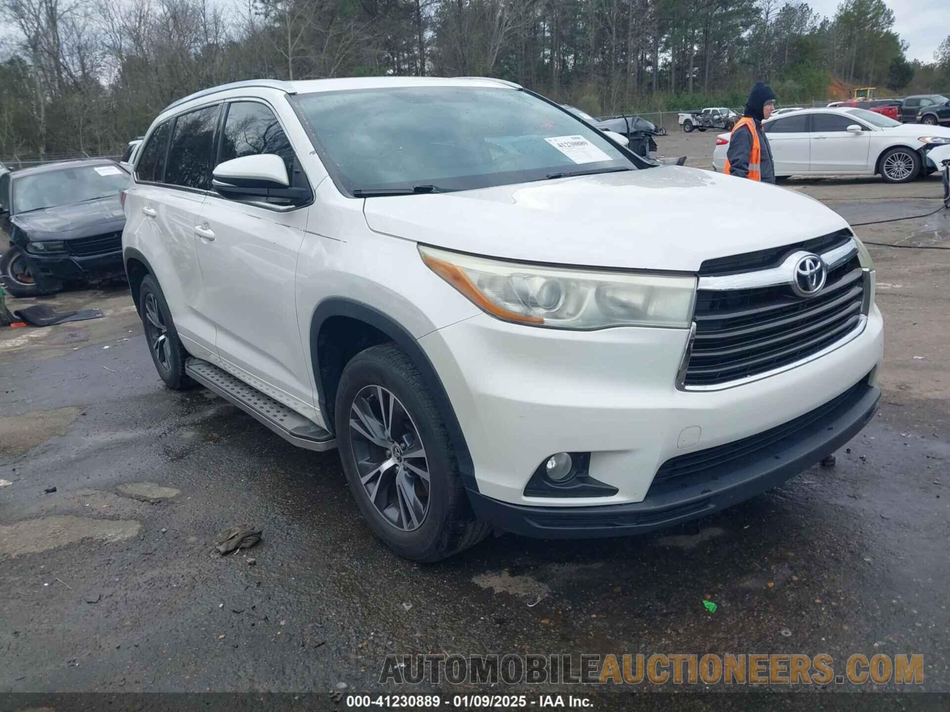 5TDKKRFHXGS121484 TOYOTA HIGHLANDER 2016