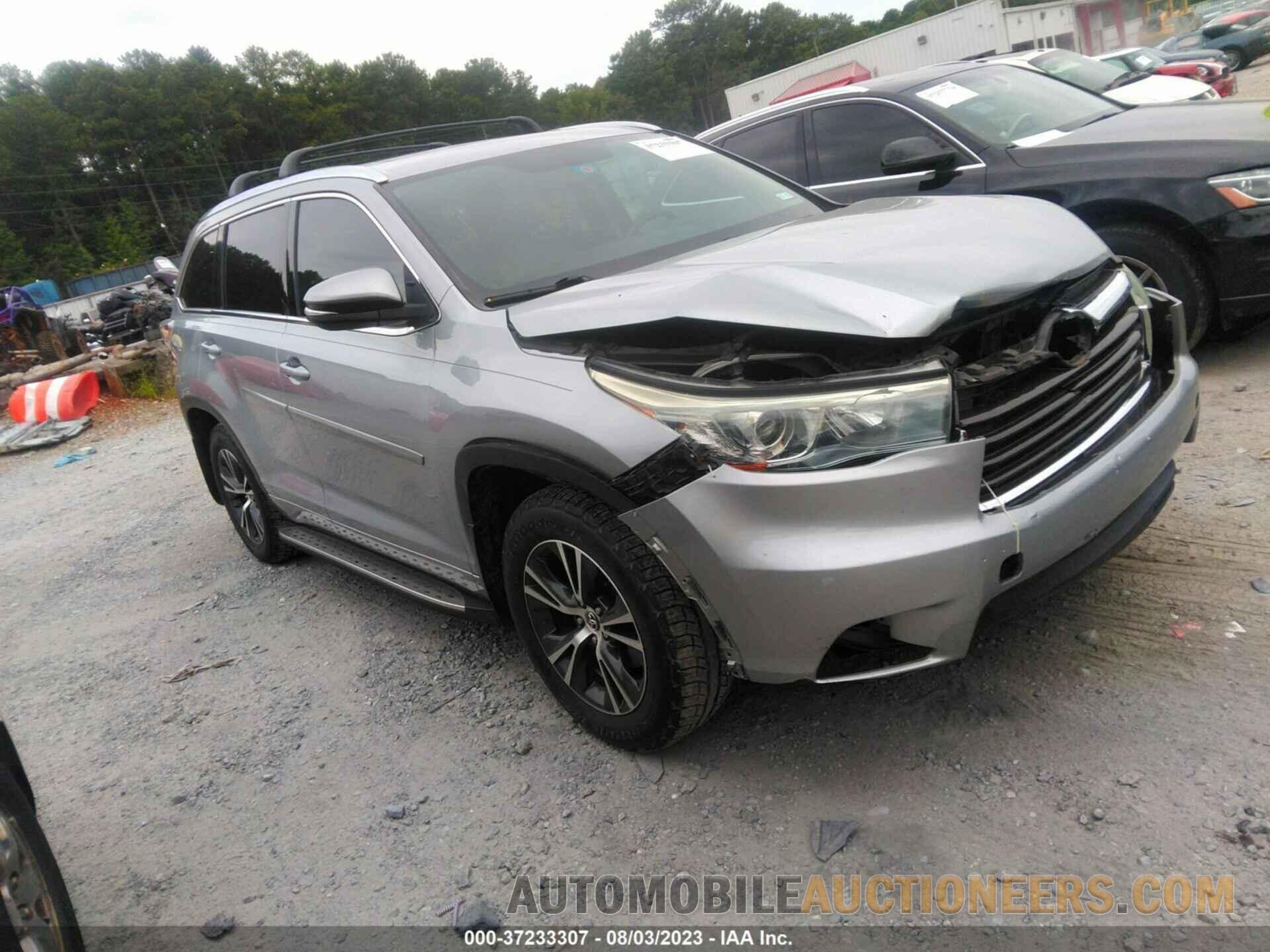 5TDKKRFHXGS125129 TOYOTA HIGHLANDER 2016