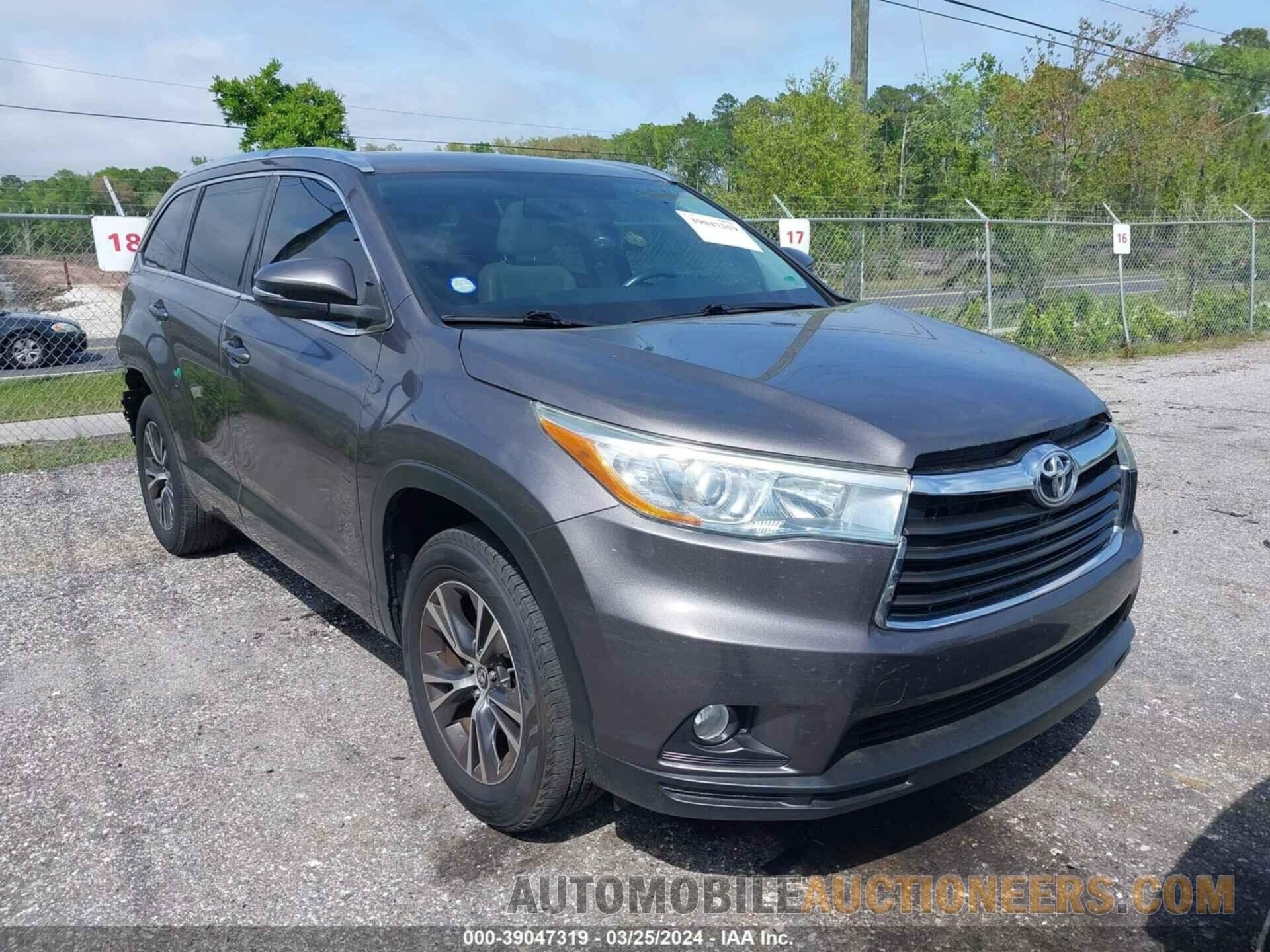 5TDKKRFHXGS128080 TOYOTA HIGHLANDER 2016