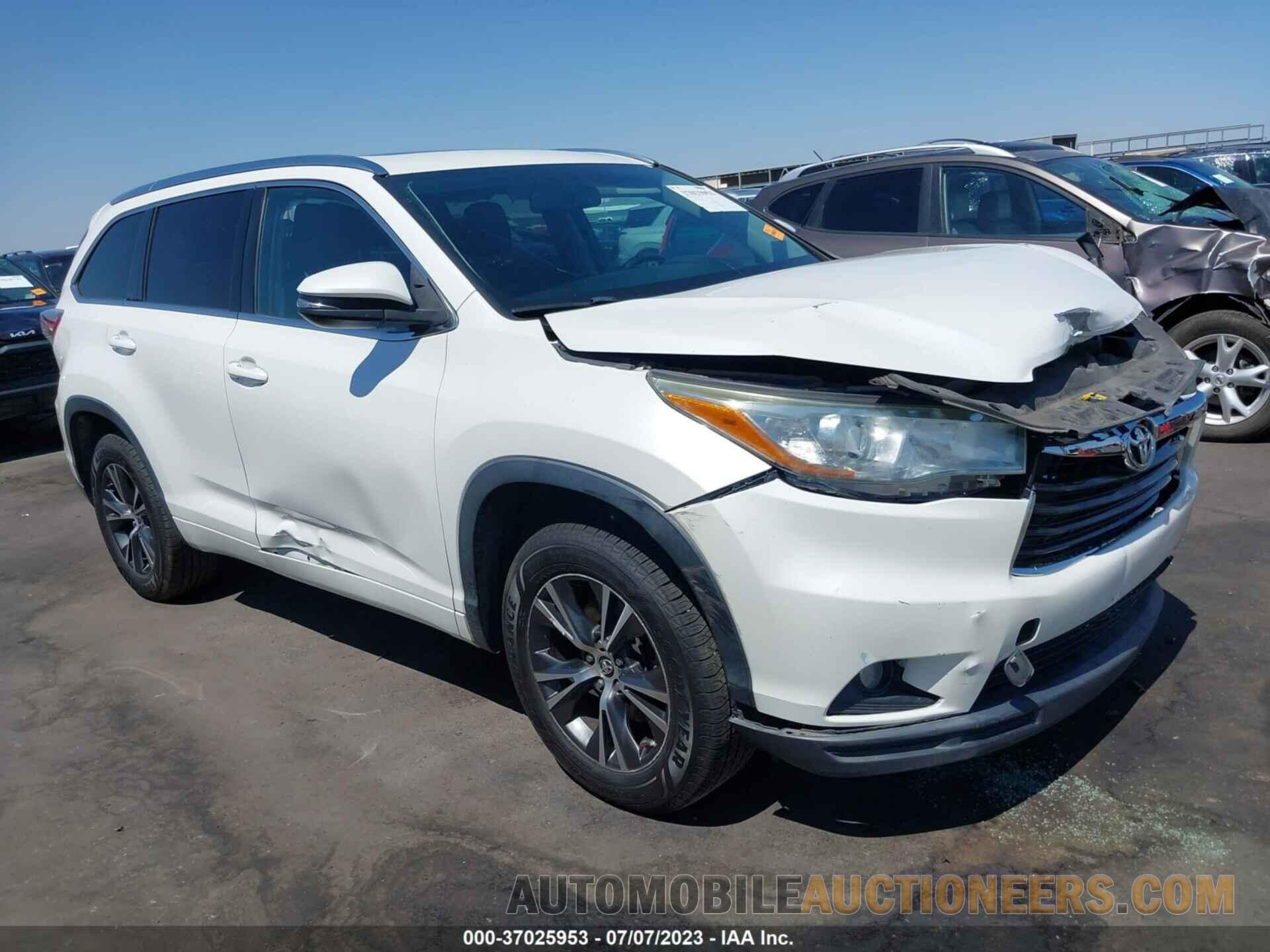 5TDKKRFHXGS128435 TOYOTA HIGHLANDER 2016