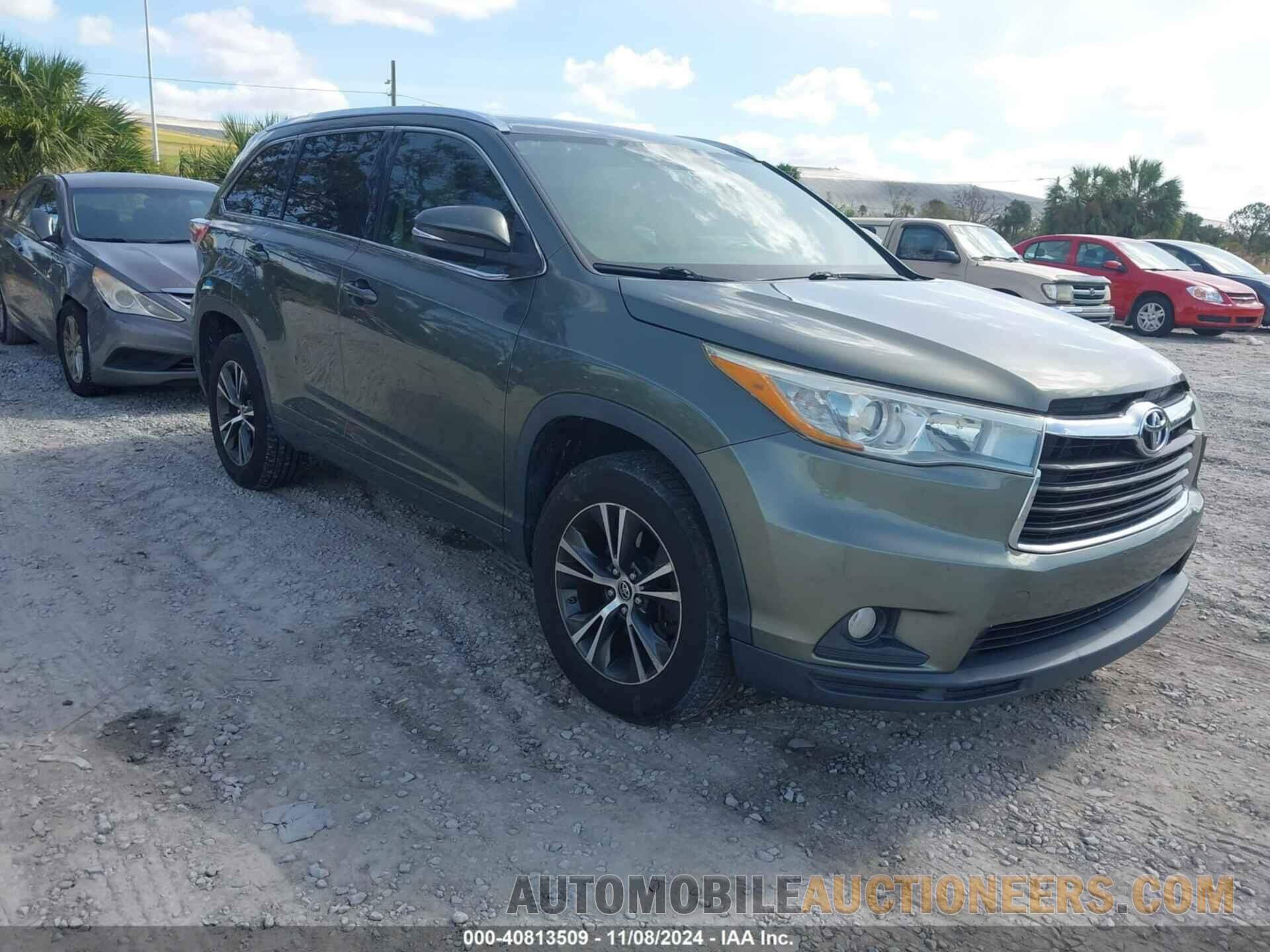 5TDKKRFHXGS134350 TOYOTA HIGHLANDER 2016