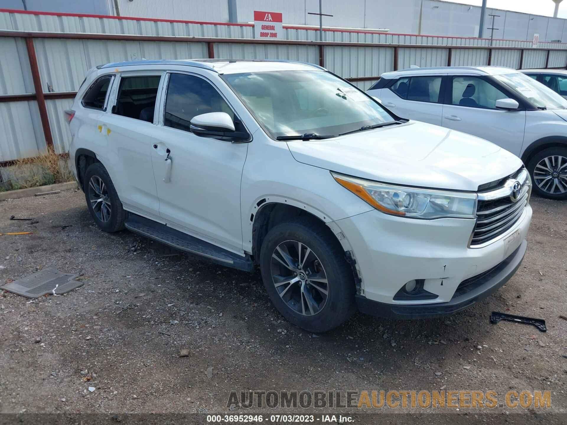 5TDKKRFHXGS140696 TOYOTA HIGHLANDER 2016