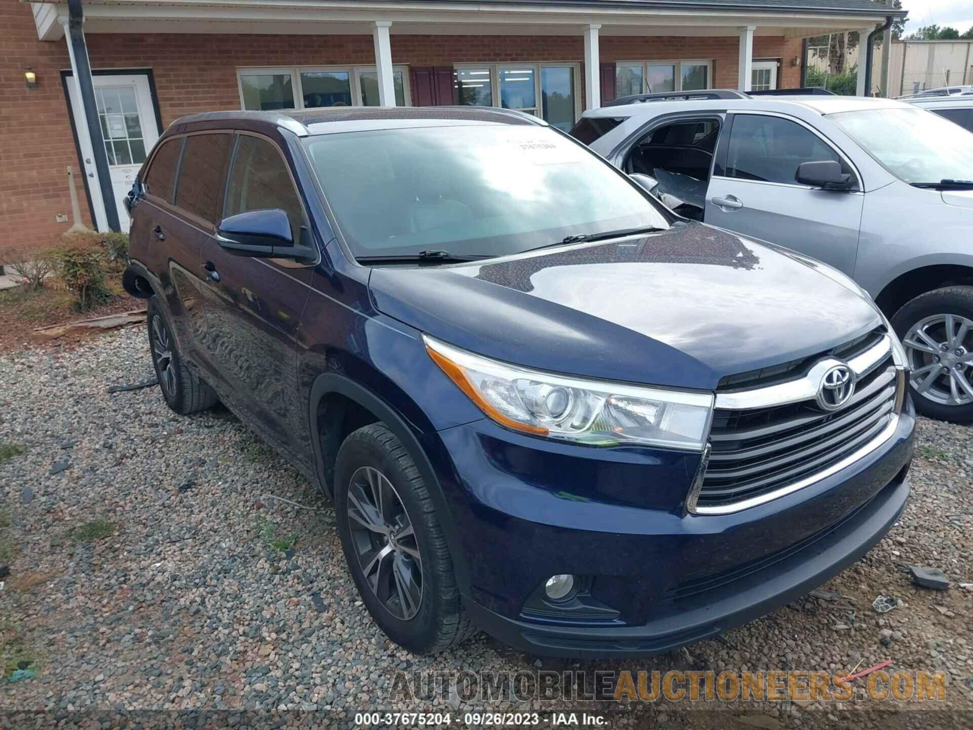 5TDKKRFHXGS144926 TOYOTA HIGHLANDER 2016