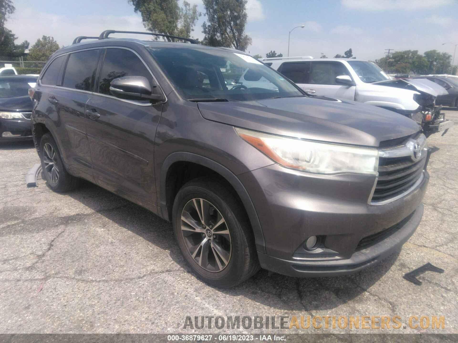 5TDKKRFHXGS158809 TOYOTA HIGHLANDER 2016