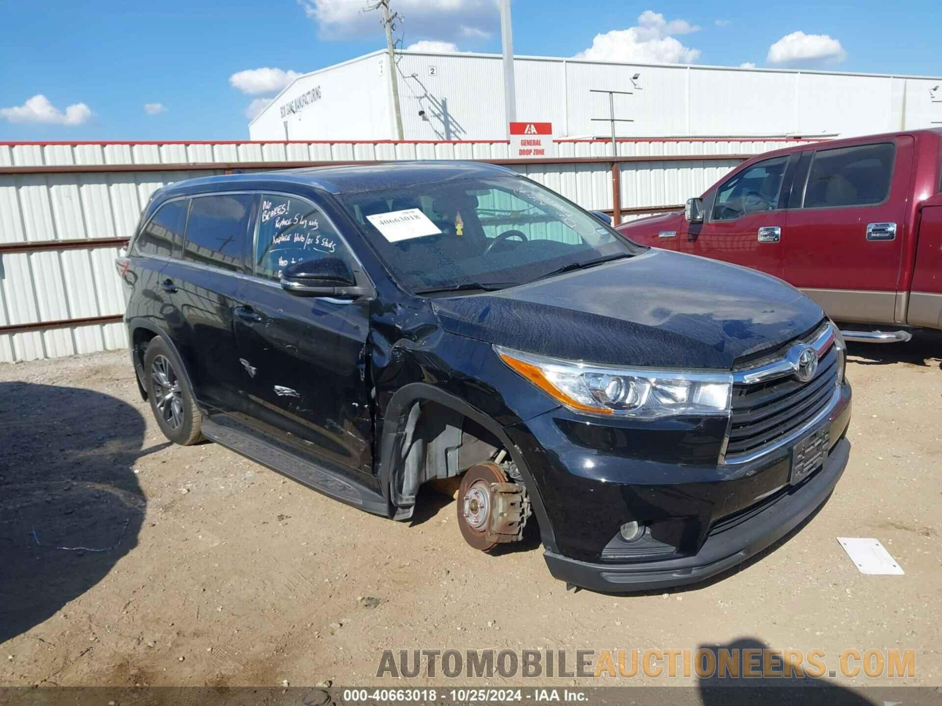 5TDKKRFHXGS184424 TOYOTA HIGHLANDER 2016