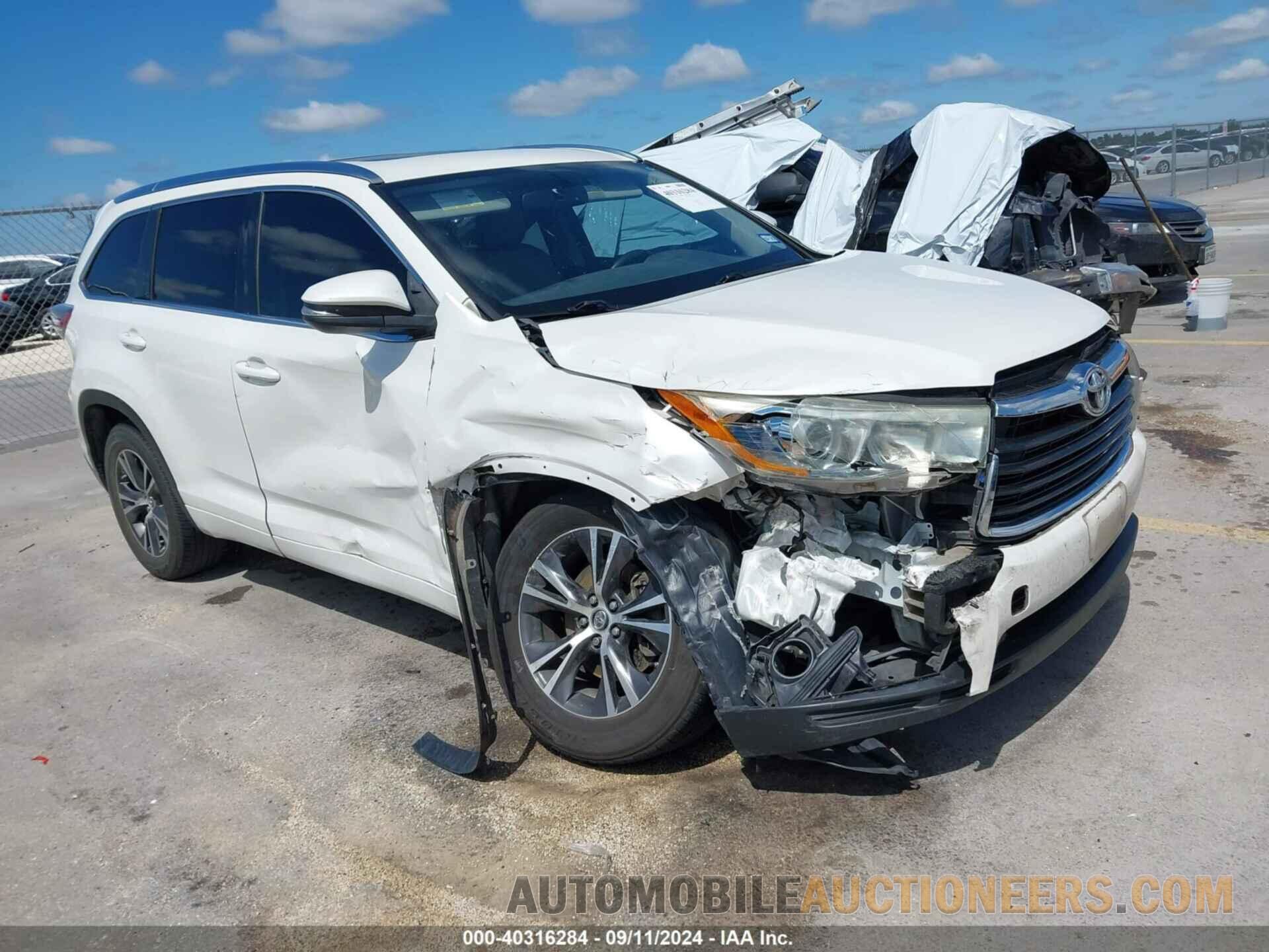 5TDKKRFHXGS185413 TOYOTA HIGHLANDER 2016