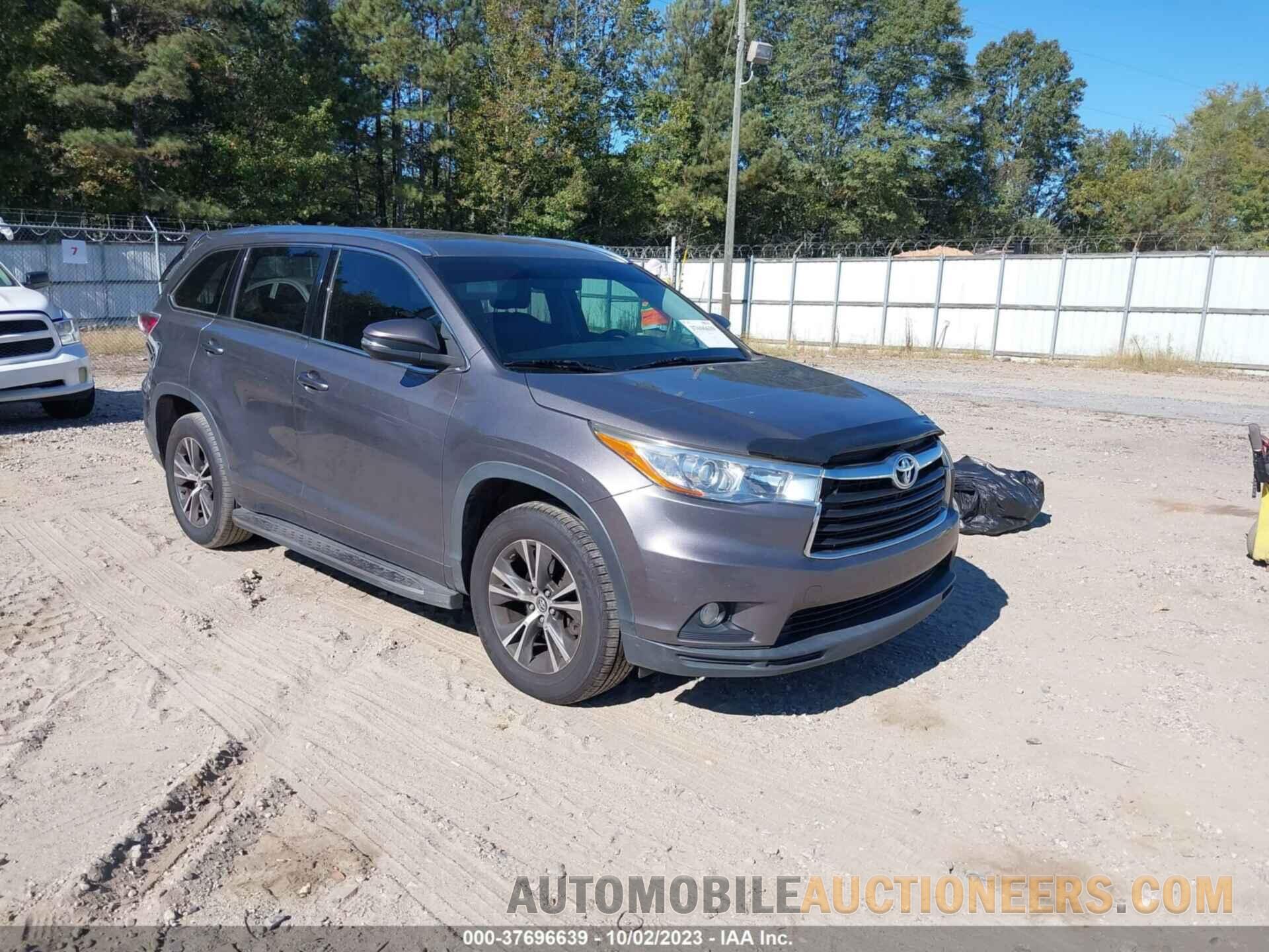 5TDKKRFHXGS502834 TOYOTA HIGHLANDER 2016