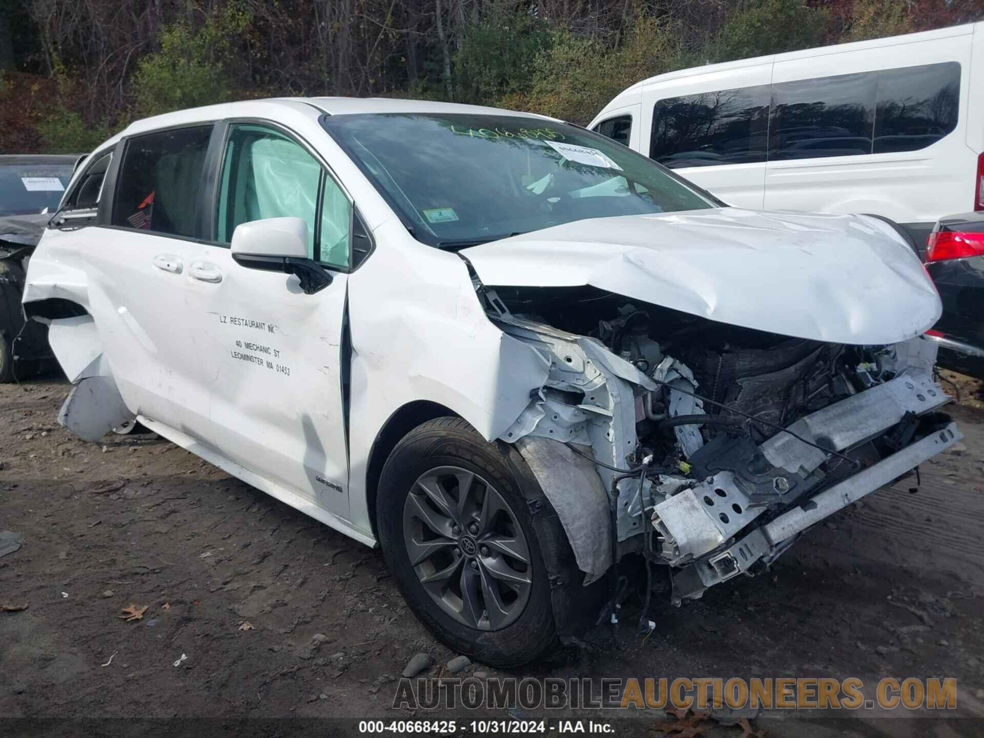 5TDKRKEC5MS009745 TOYOTA SIENNA 2021