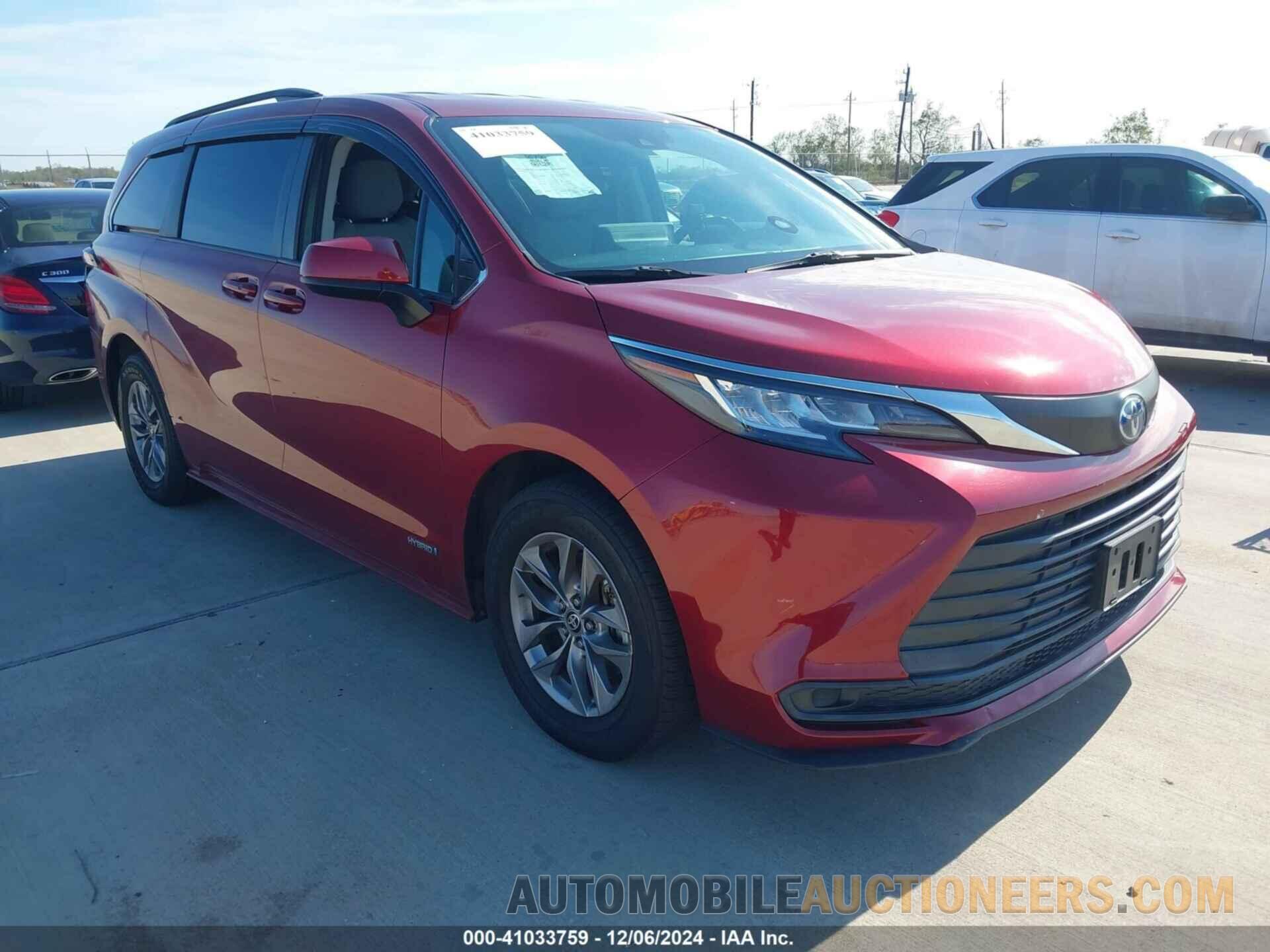 5TDKRKEC7MS005485 TOYOTA SIENNA 2021