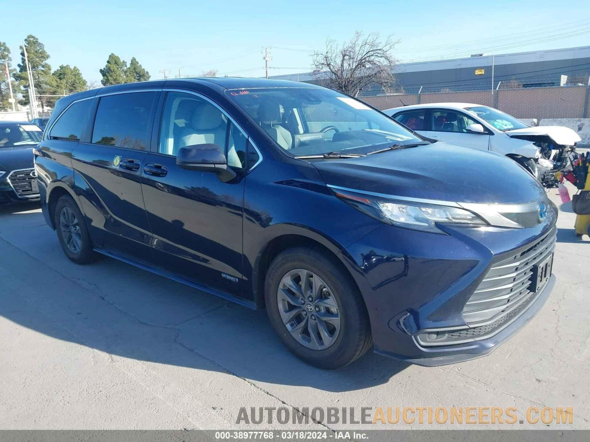 5TDKRKEC7MS032654 TOYOTA SIENNA 2021