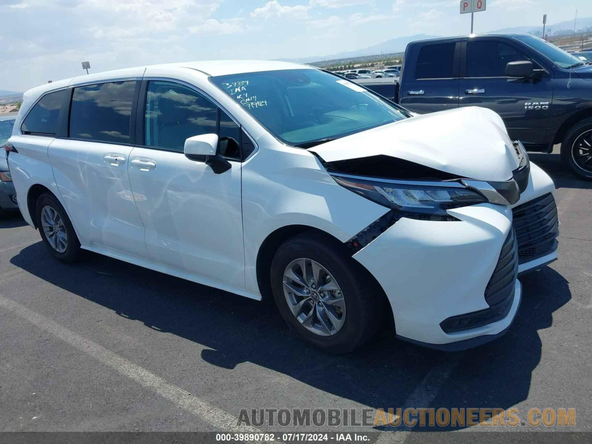 5TDKRKEC7NS118743 TOYOTA SIENNA 2022