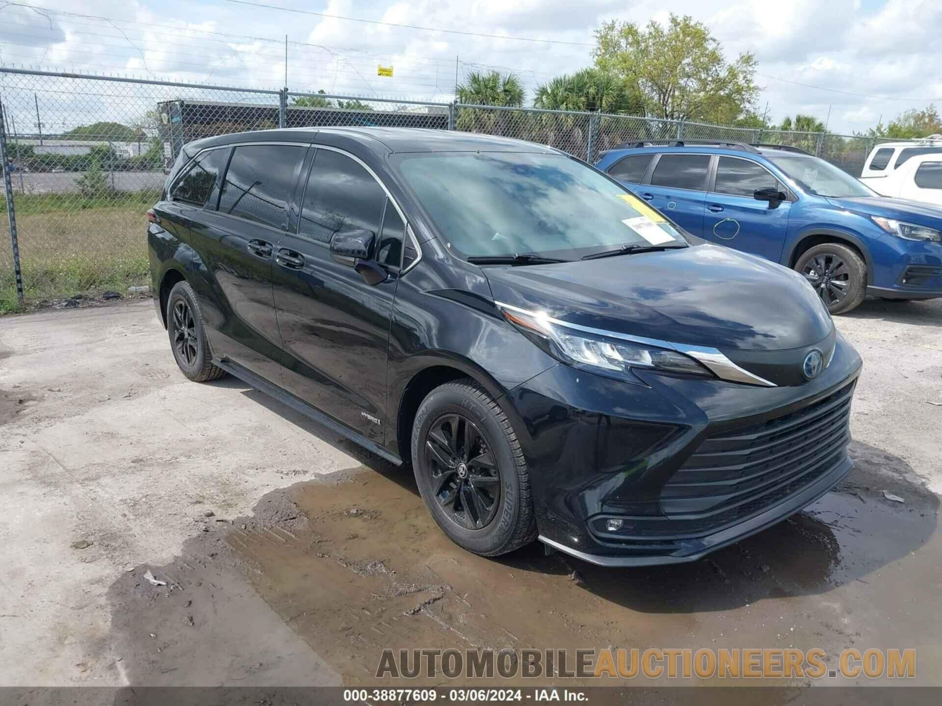 5TDKRKEC8MS013367 TOYOTA SIENNA 2021