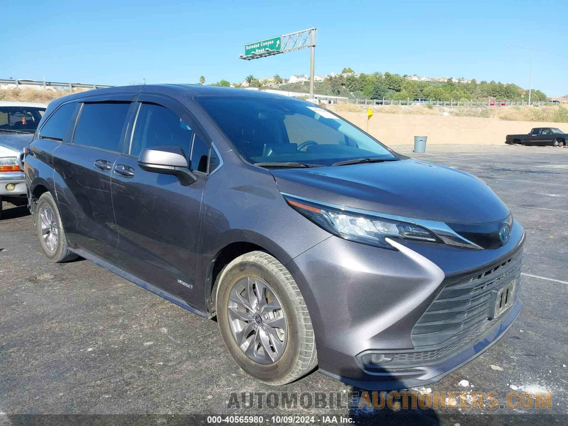 5TDKRKEC8MS022764 TOYOTA SIENNA 2021