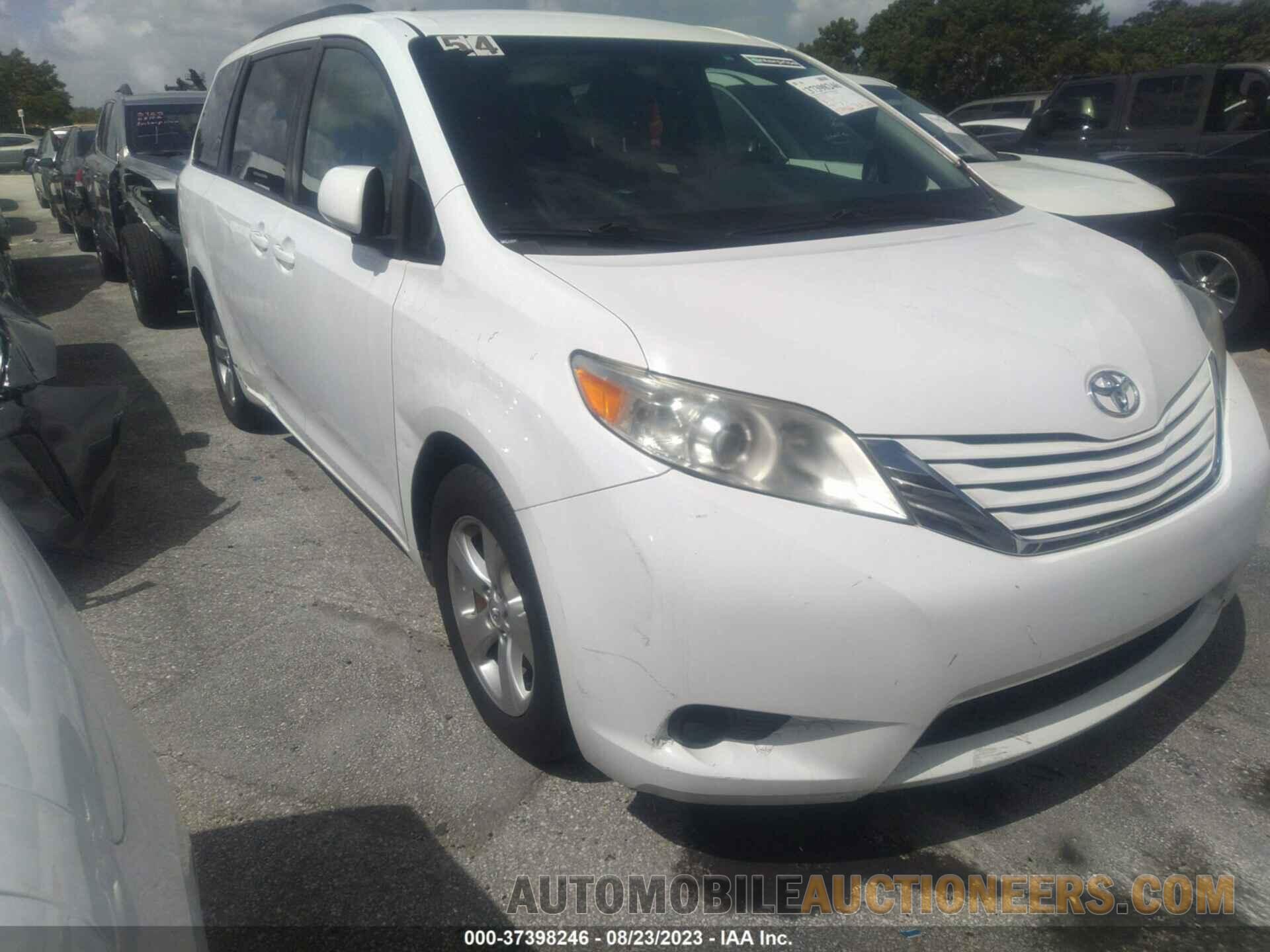 5TDKZ3DC0HS822732 TOYOTA SIENNA 2017