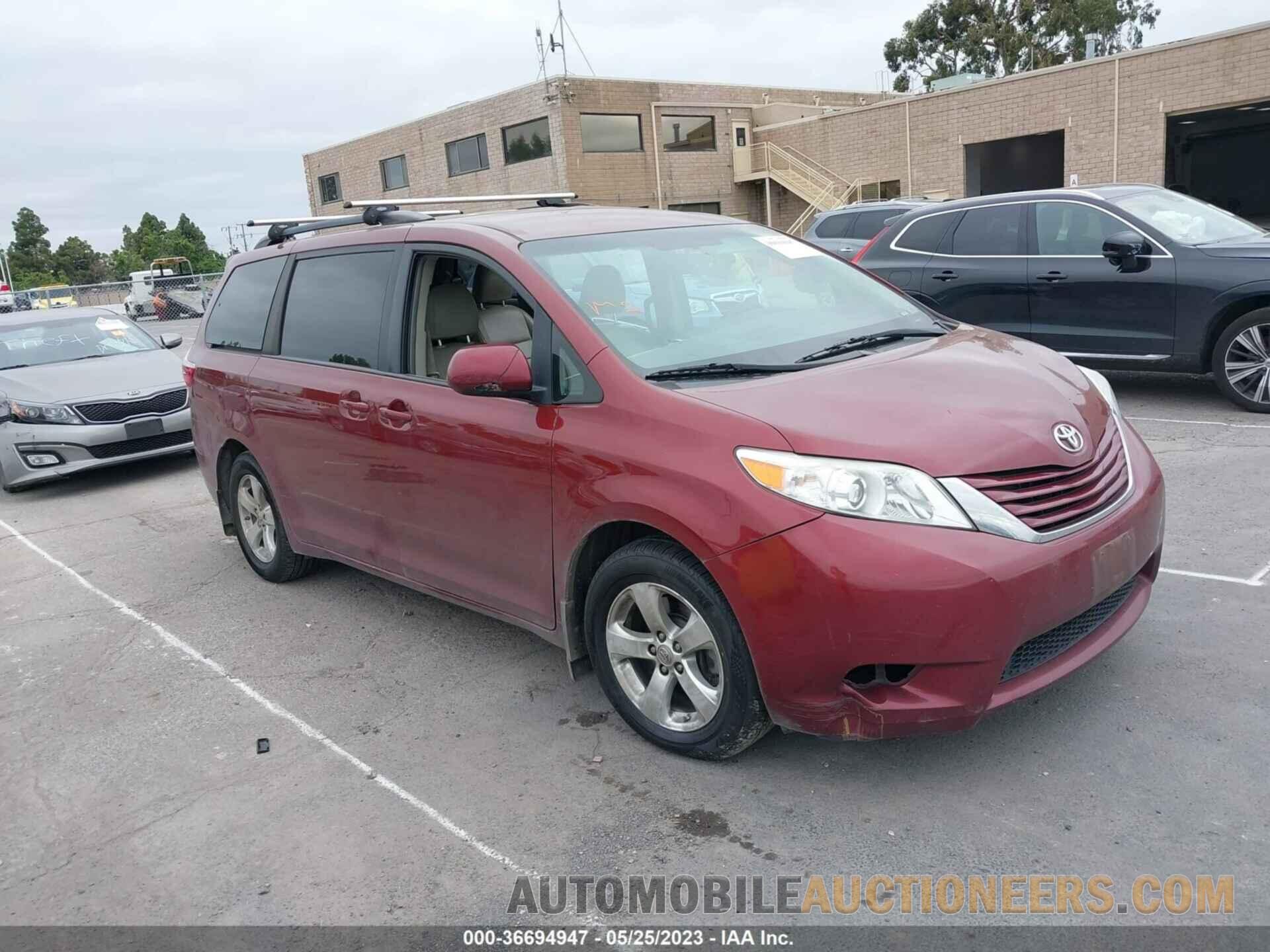 5TDKZ3DC0HS828014 TOYOTA SIENNA 2017