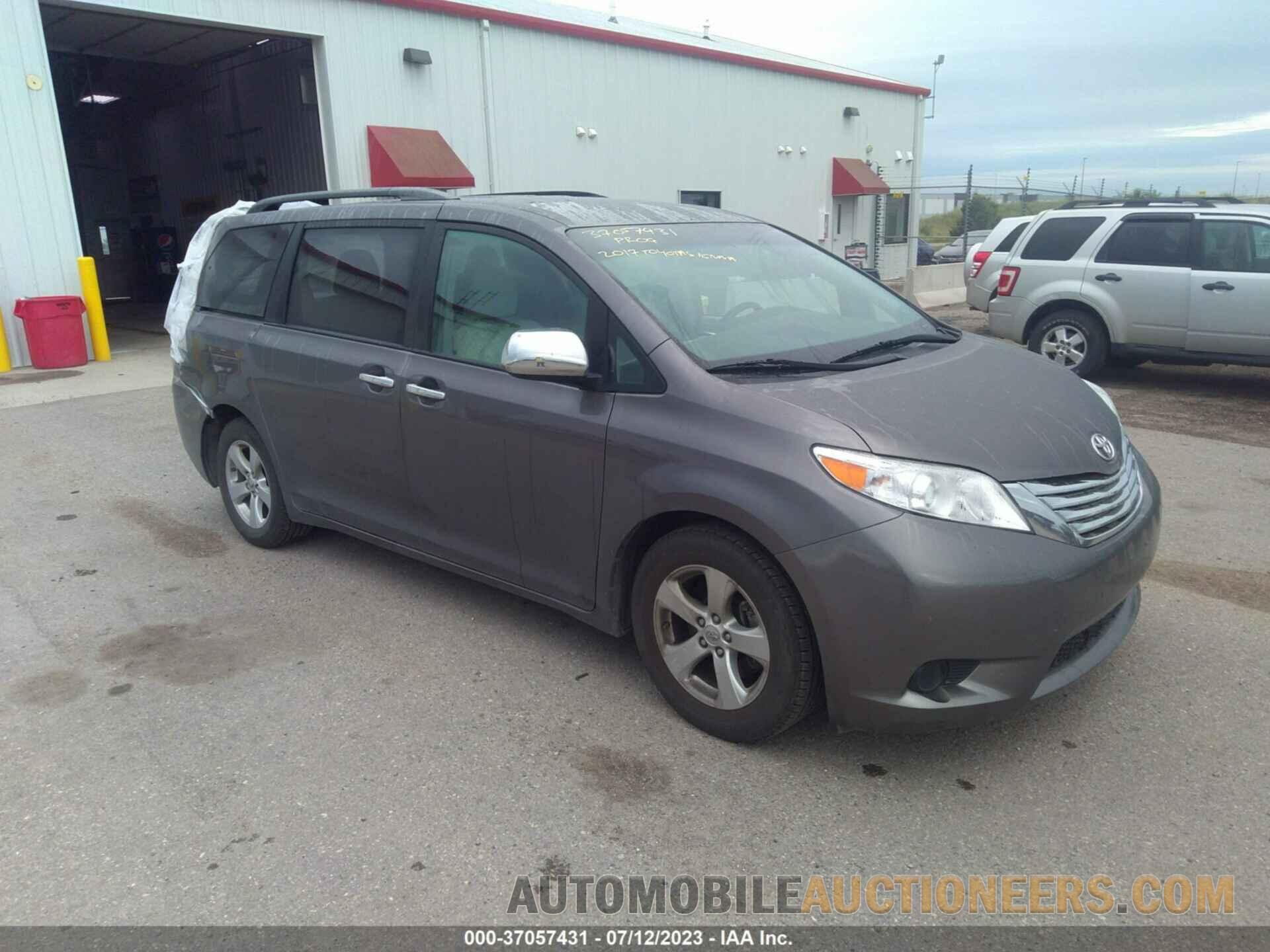 5TDKZ3DC0HS844228 TOYOTA SIENNA 2017