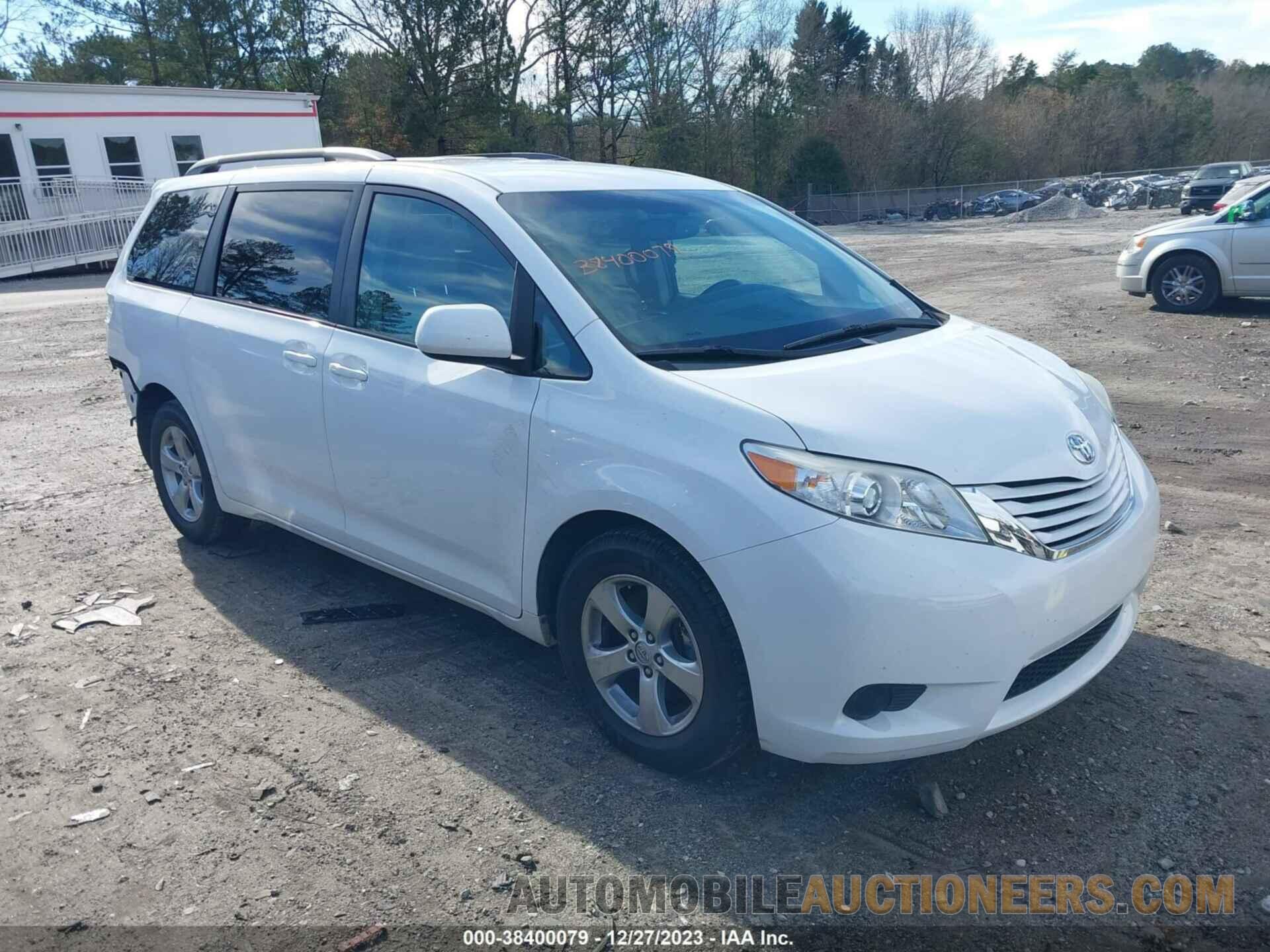 5TDKZ3DC1HS788512 TOYOTA SIENNA 2017