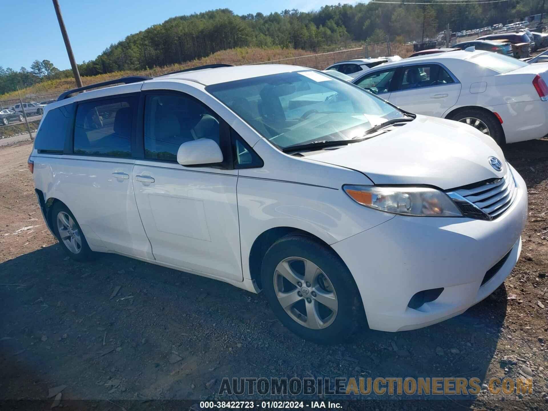 5TDKZ3DC2HS849222 TOYOTA SIENNA 2017