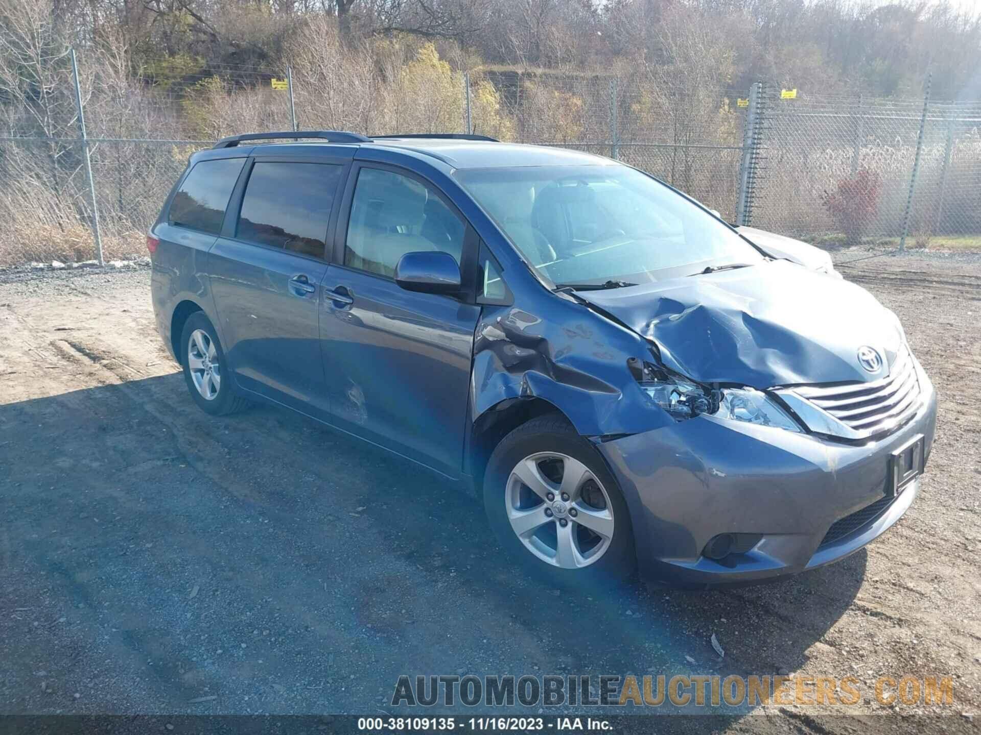 5TDKZ3DC4HS848721 TOYOTA SIENNA 2017