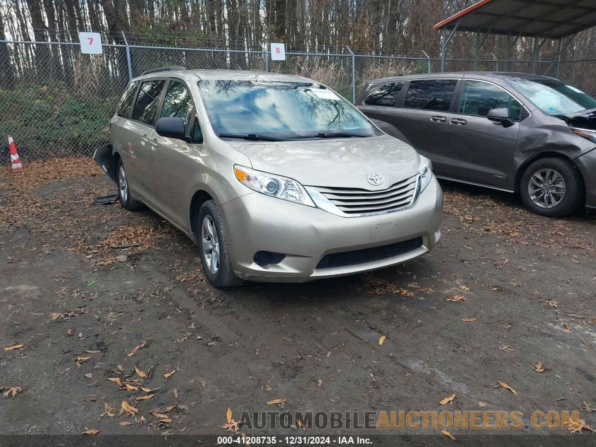 5TDKZ3DC5HS768036 TOYOTA SIENNA 2017