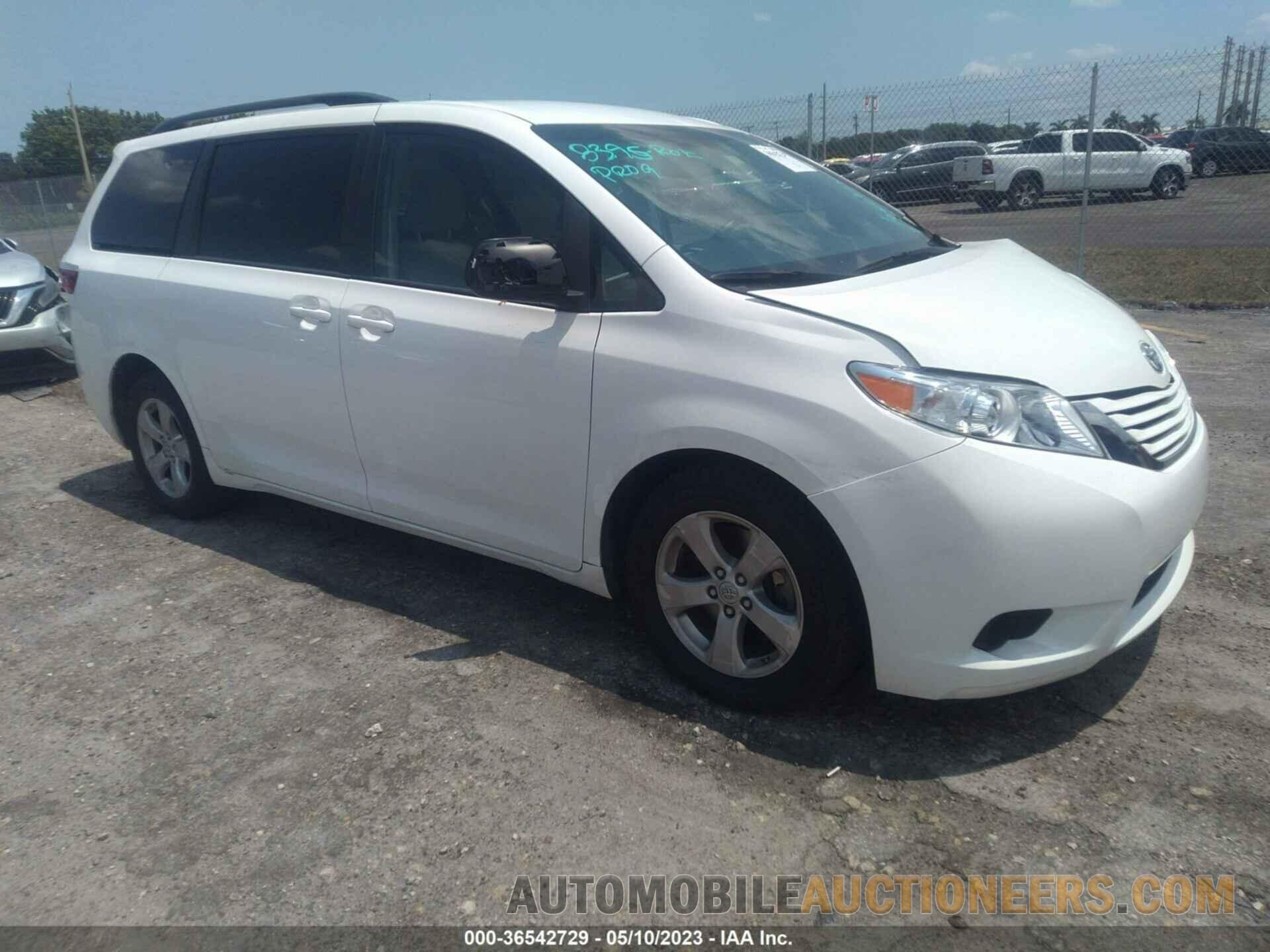 5TDKZ3DC5HS885096 TOYOTA SIENNA 2017