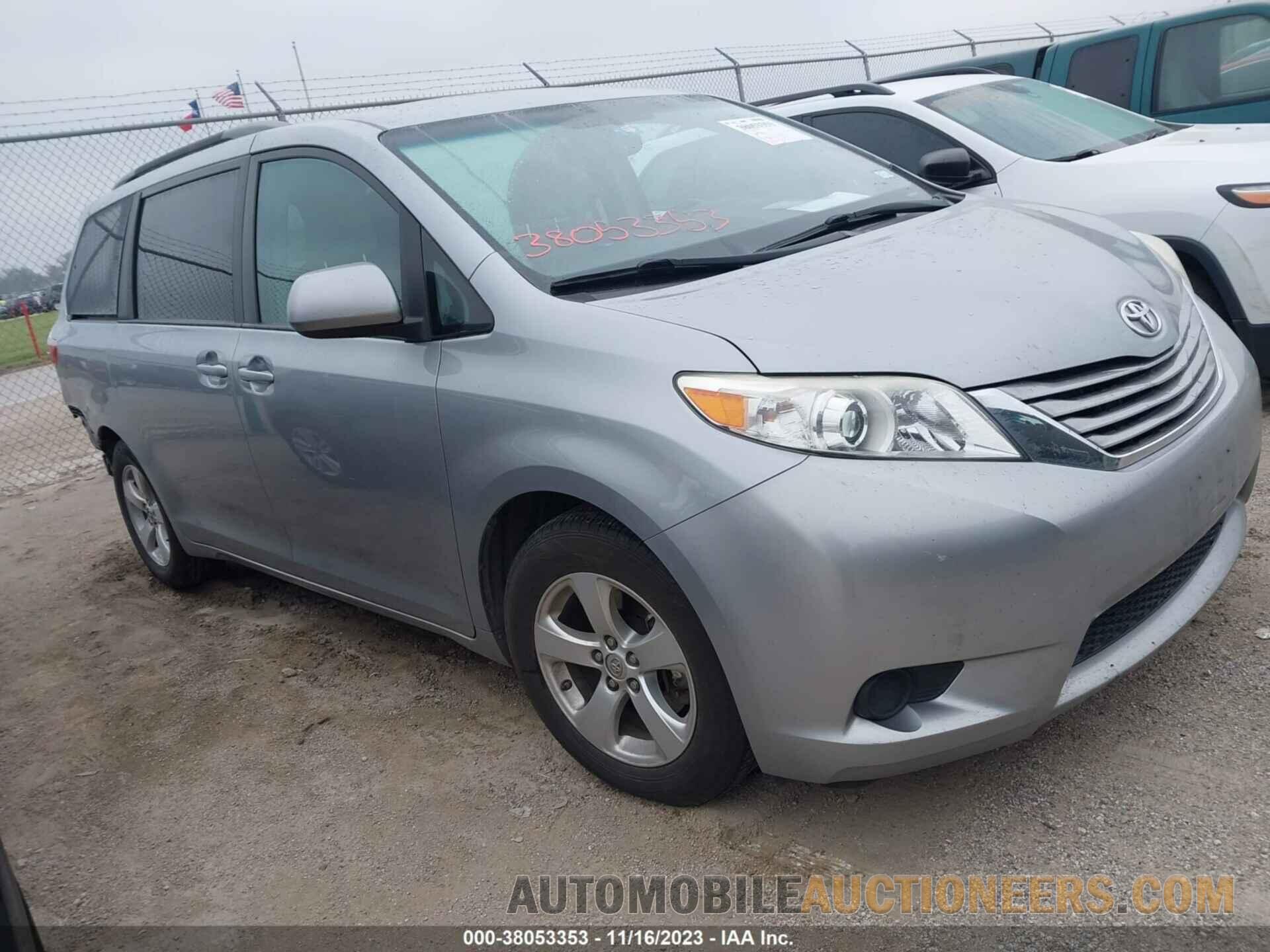 5TDKZ3DC6HS784682 TOYOTA SIENNA 2017