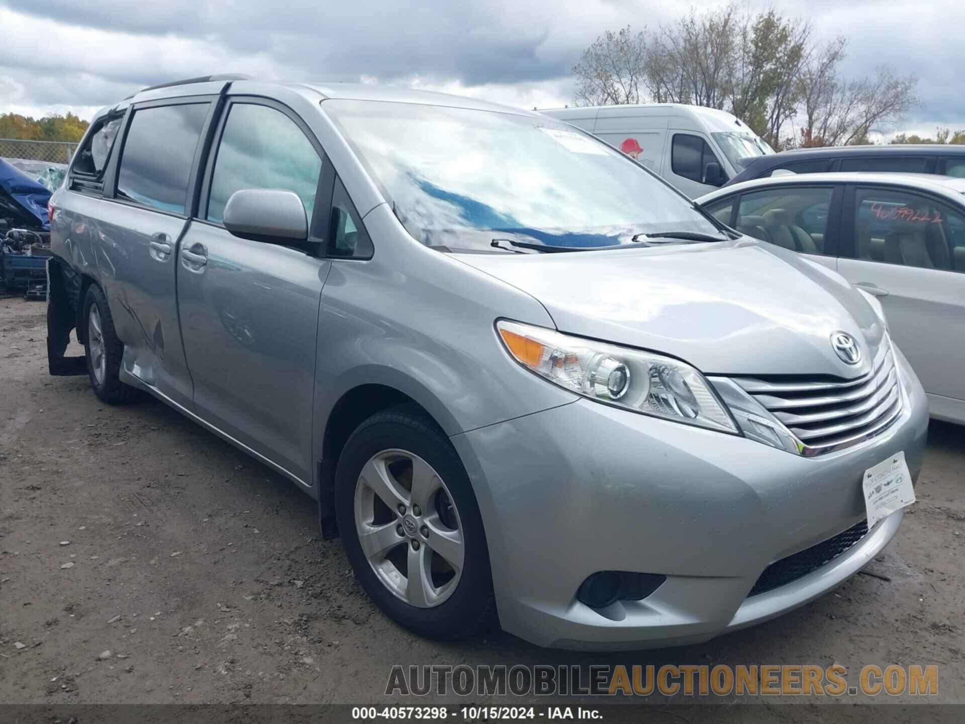 5TDKZ3DC6HS897614 TOYOTA SIENNA 2017