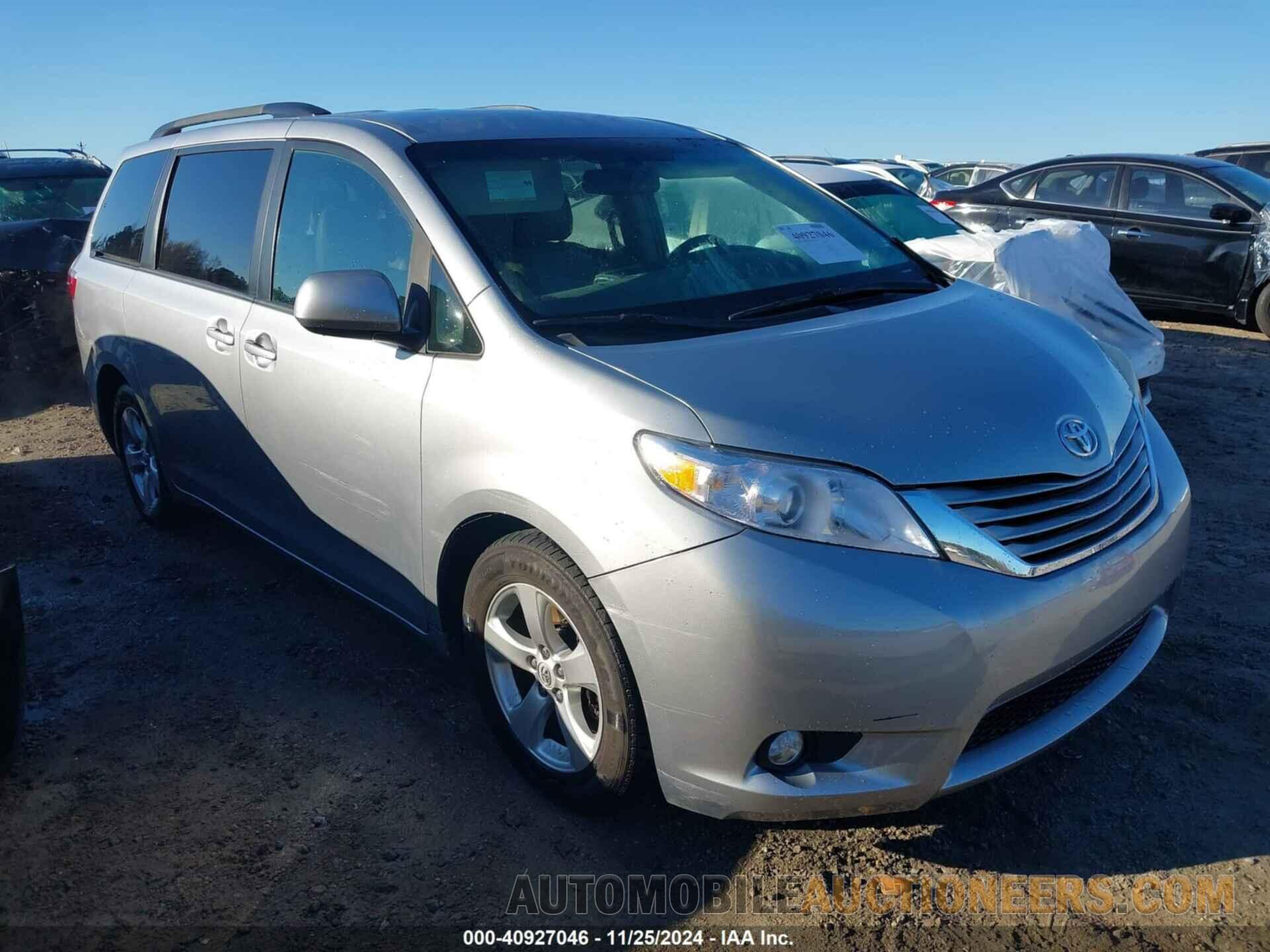 5TDKZ3DC7HS772606 TOYOTA SIENNA 2017