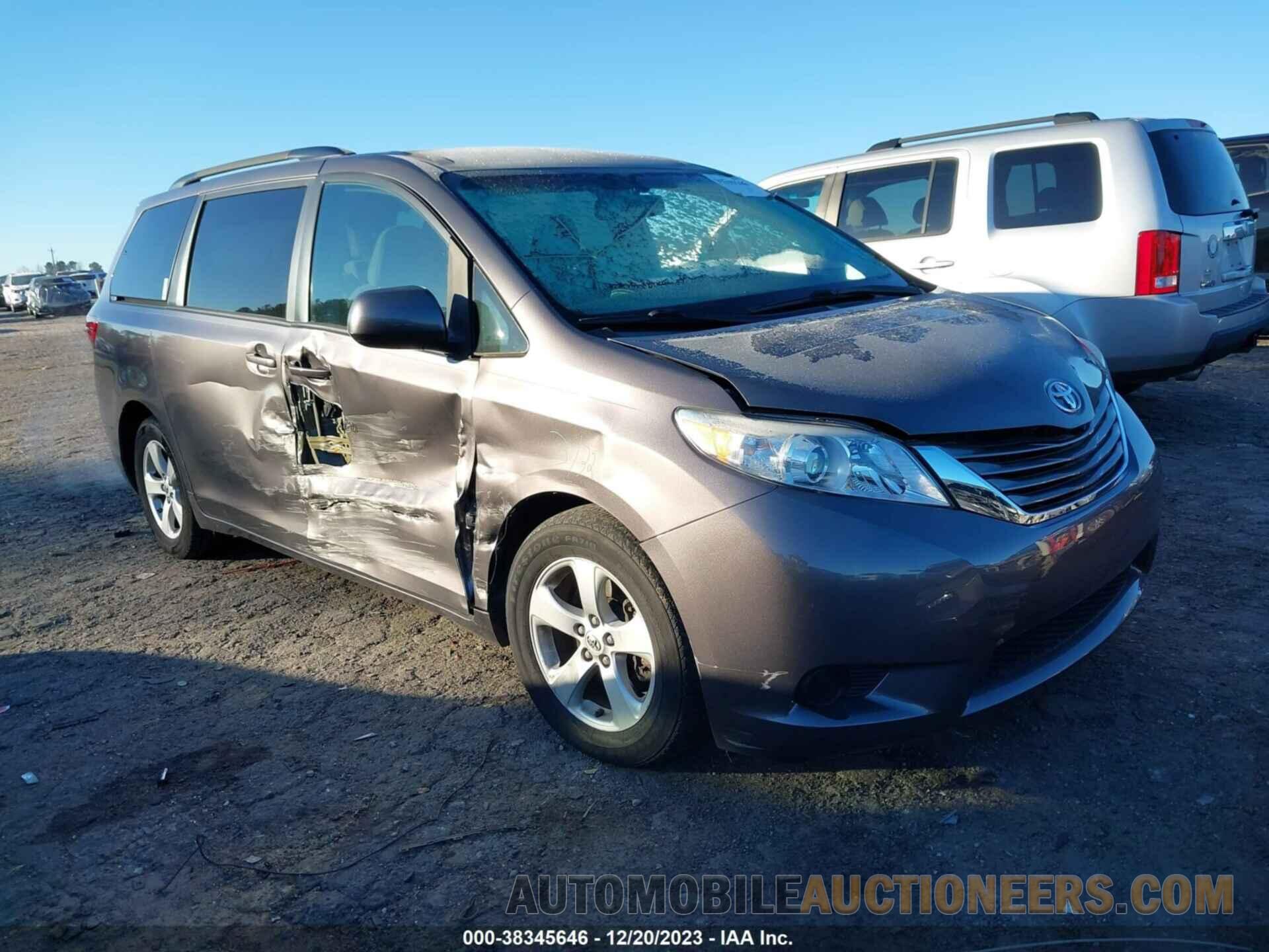 5TDKZ3DC9HS772719 TOYOTA SIENNA 2017