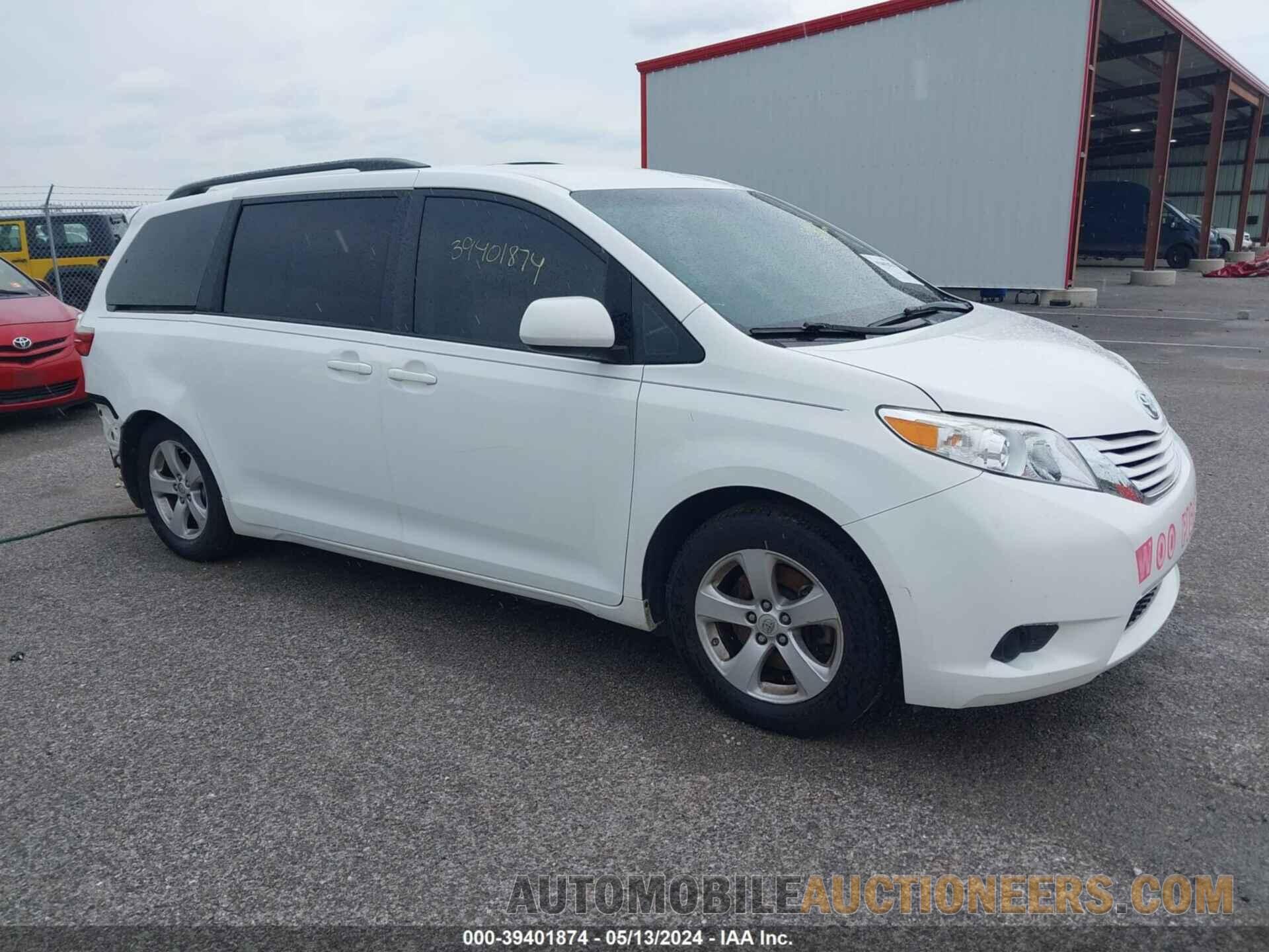 5TDKZ3DC9HS780917 TOYOTA SIENNA 2017