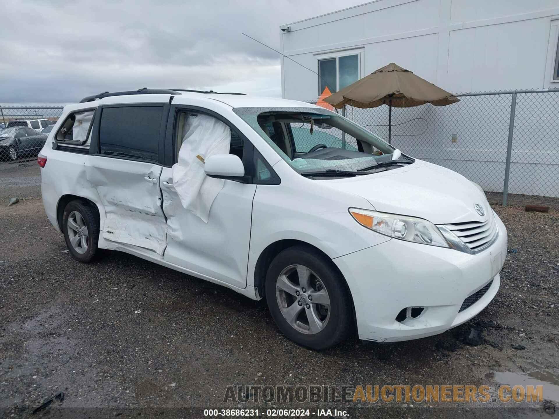 5TDKZ3DC9HS878488 TOYOTA SIENNA 2017