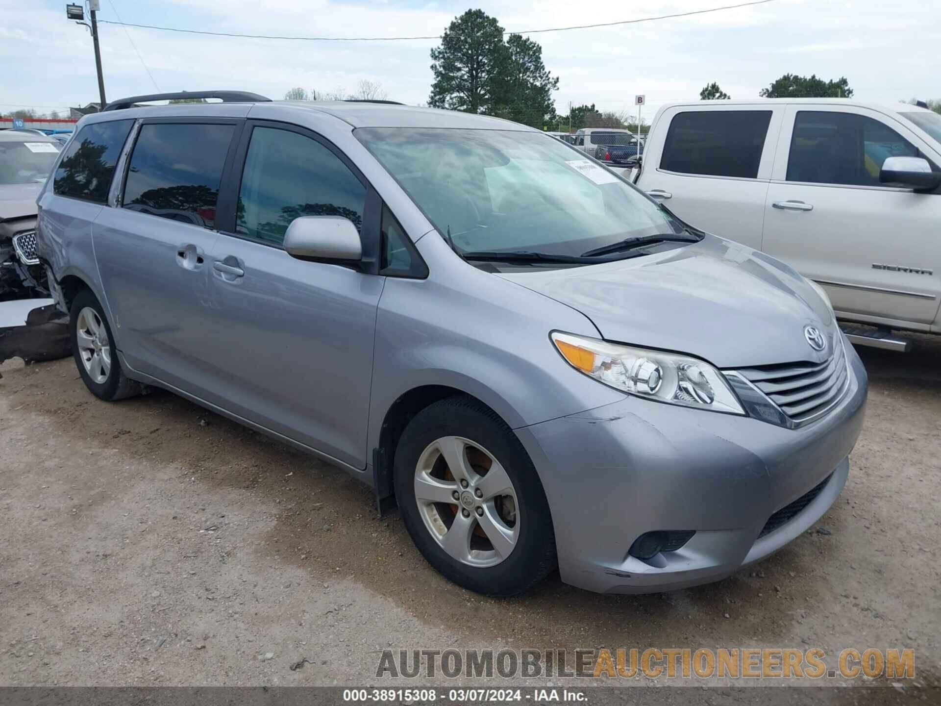 5TDKZ3DCXHS779968 TOYOTA SIENNA 2017