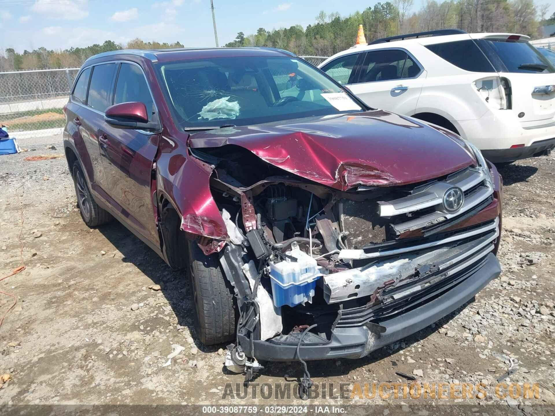 5TDKZRFH0KS290806 TOYOTA HIGHLANDER 2019