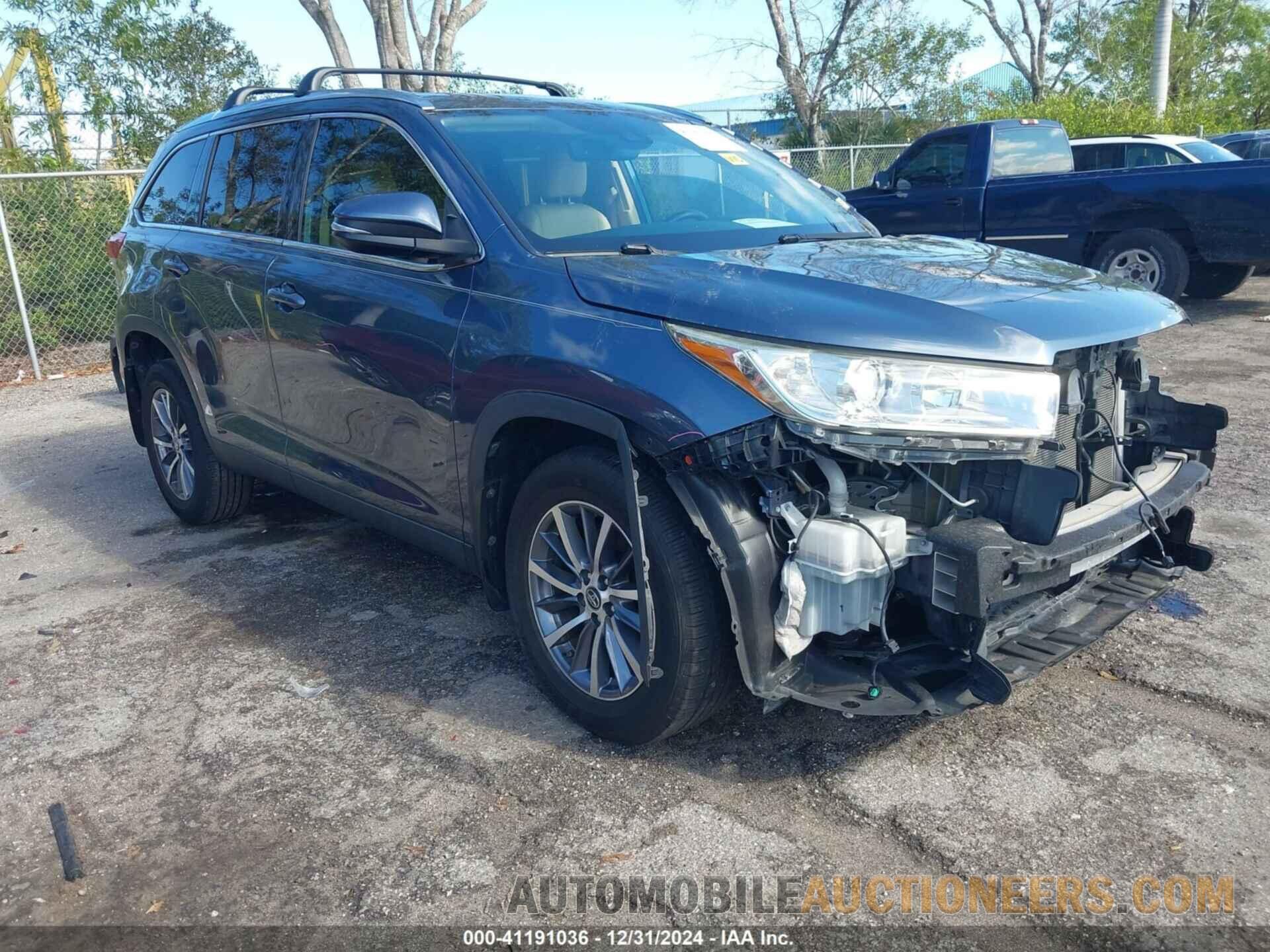 5TDKZRFH1KS299580 TOYOTA HIGHLANDER 2019