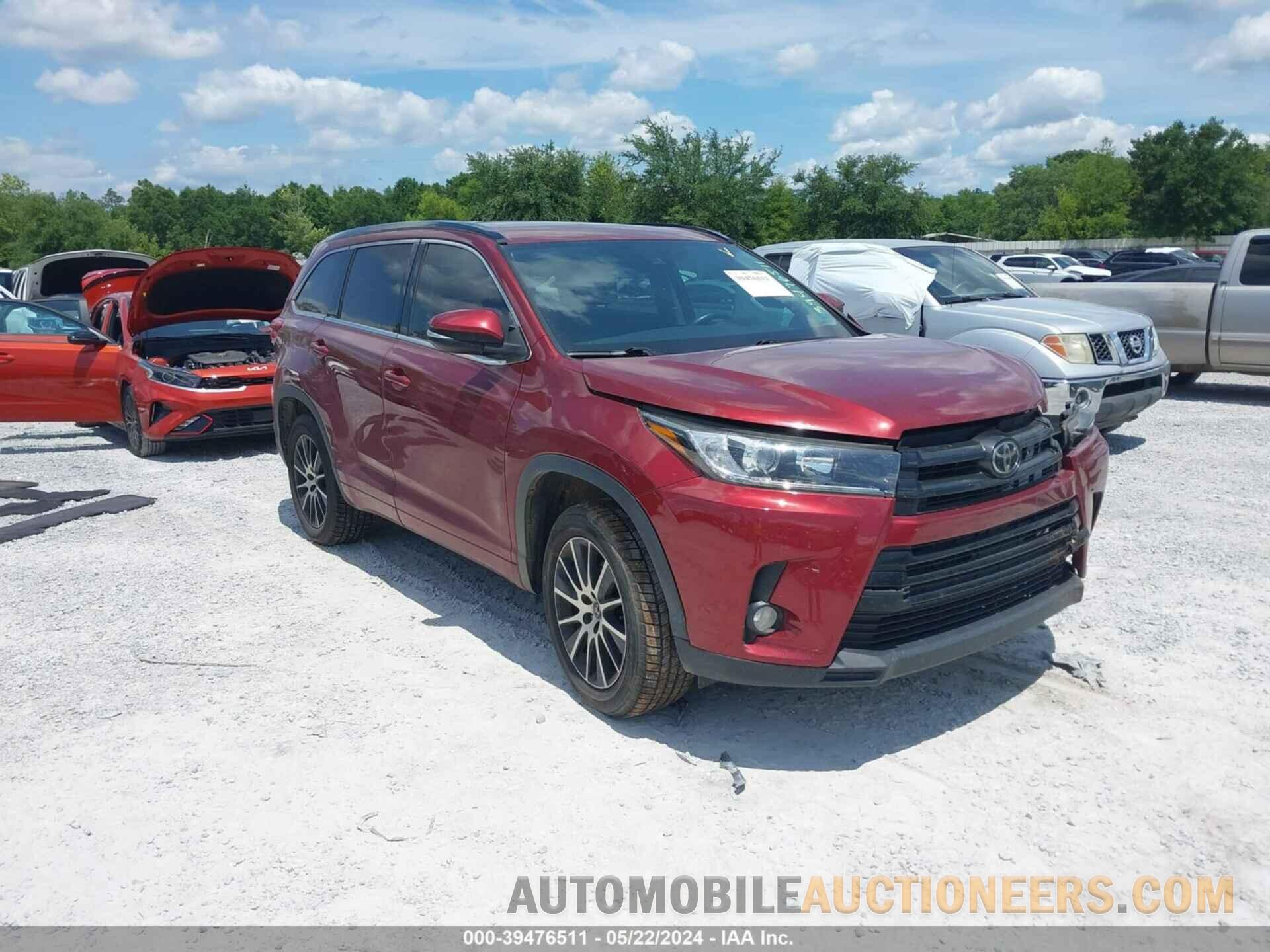 5TDKZRFH4JS544001 TOYOTA HIGHLANDER 2018