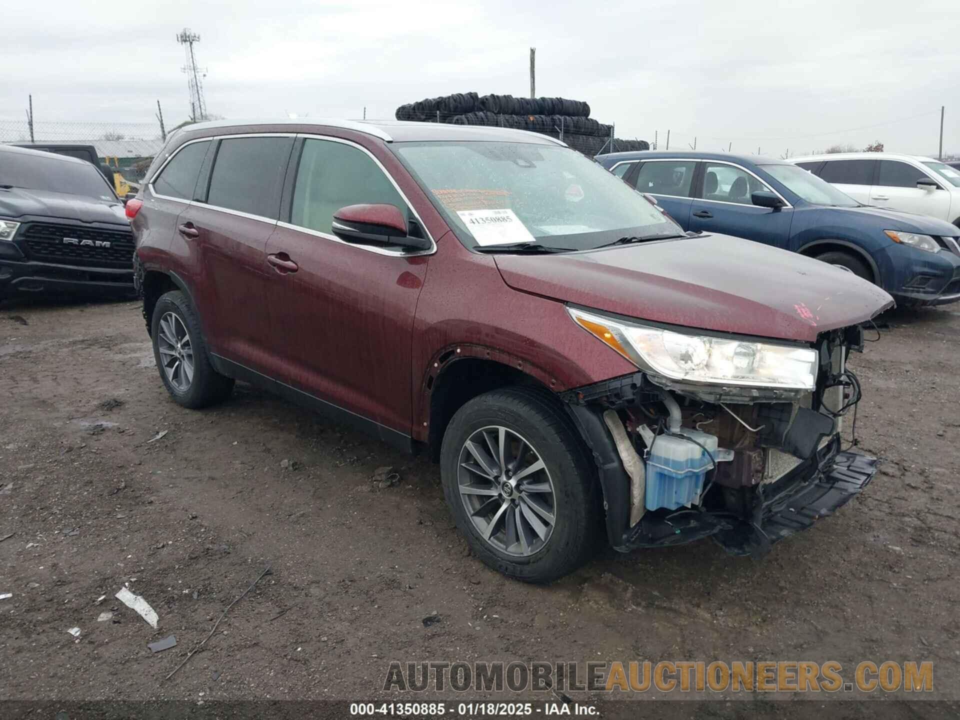 5TDKZRFH5KS291644 TOYOTA HIGHLANDER 2019