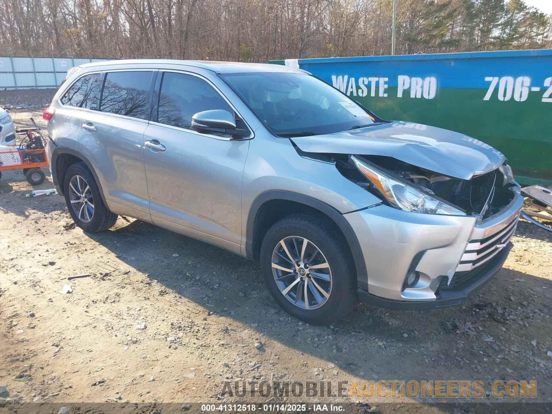 5TDKZRFH6HS525492 TOYOTA HIGHLANDER 2017