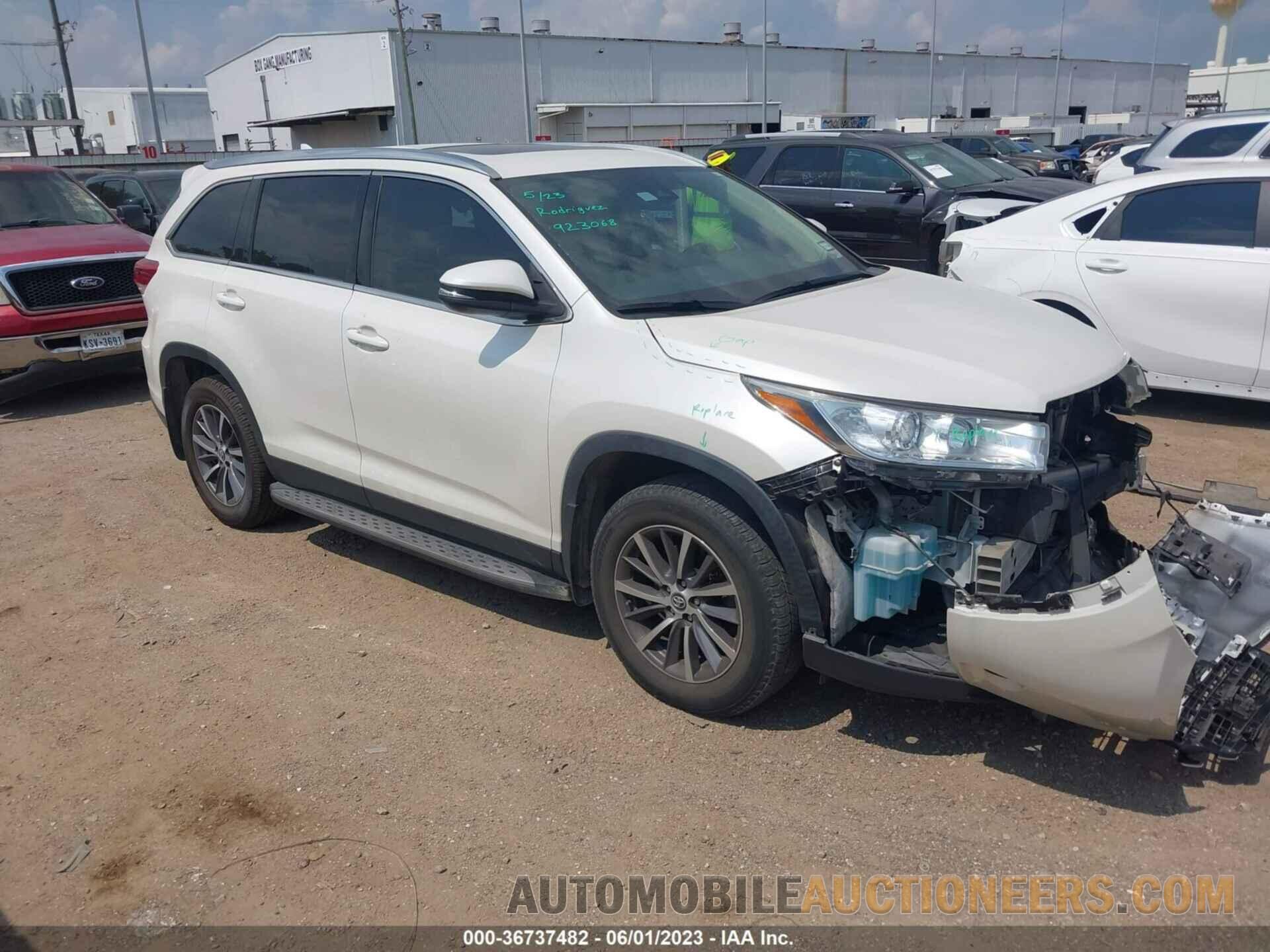 5TDKZRFH8KS568416 TOYOTA HIGHLANDER 2019