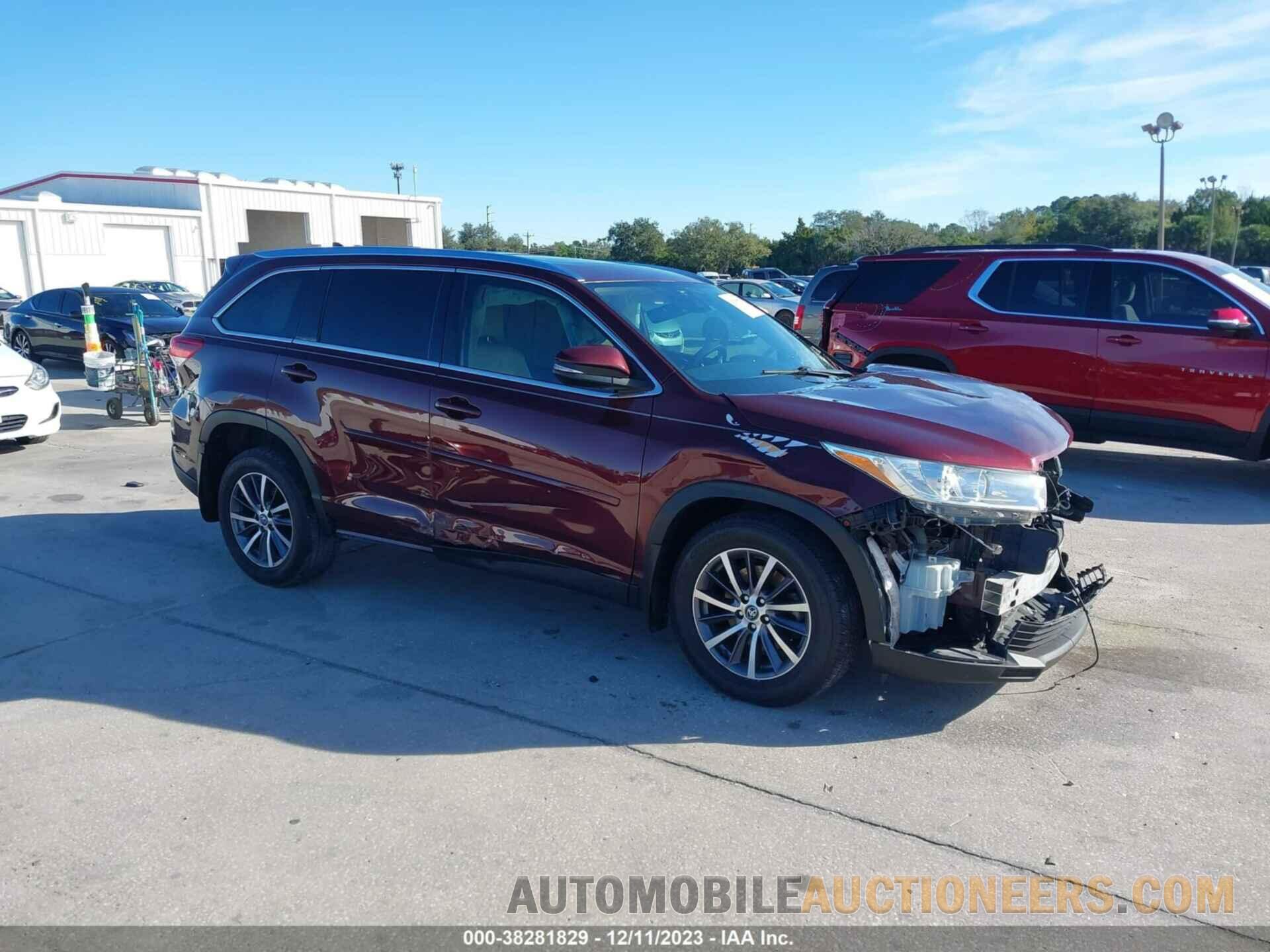 5TDKZRFH9KS303973 TOYOTA HIGHLANDER 2019