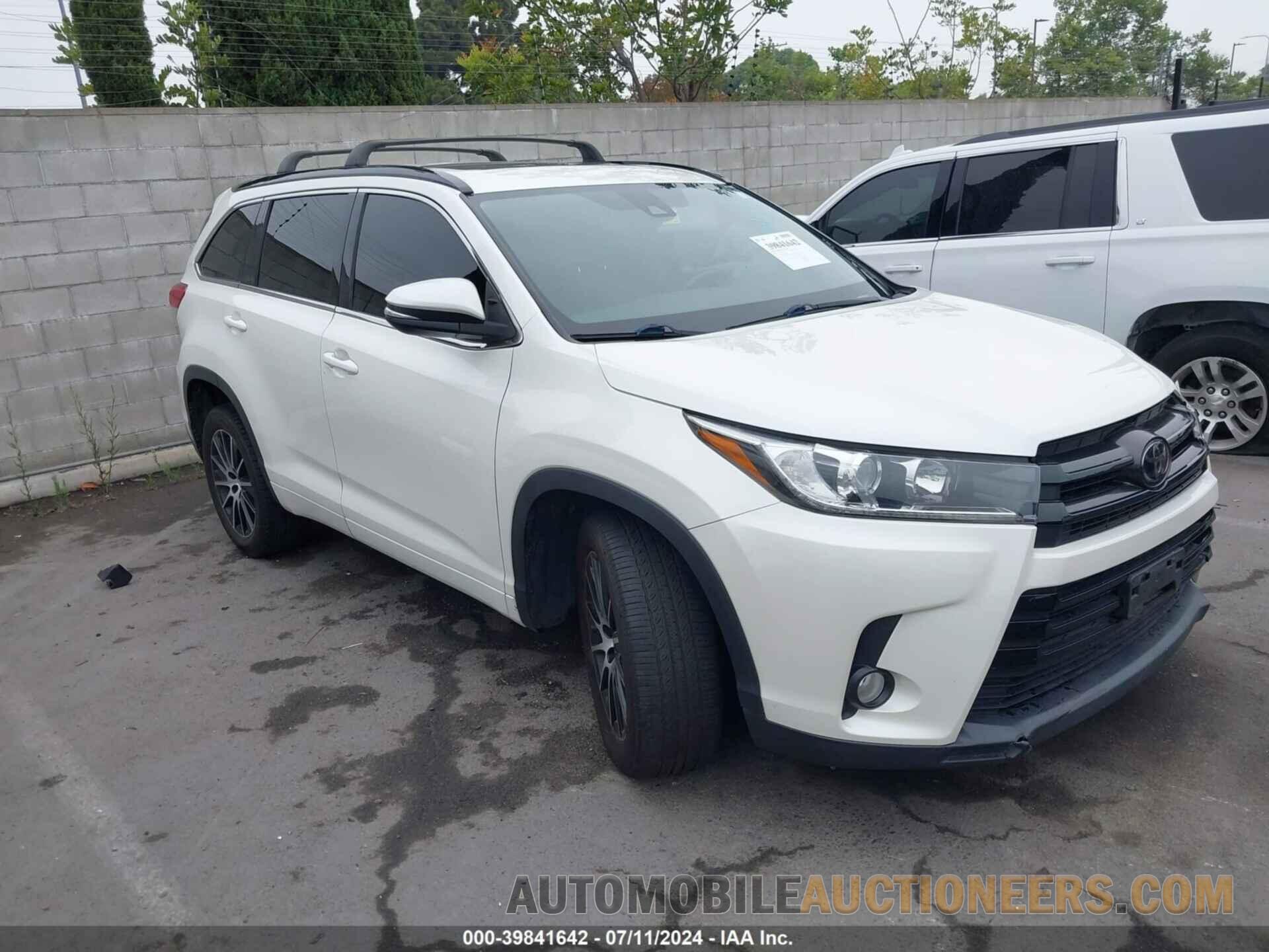 5TDKZRFHXJS542883 TOYOTA HIGHLANDER 2018