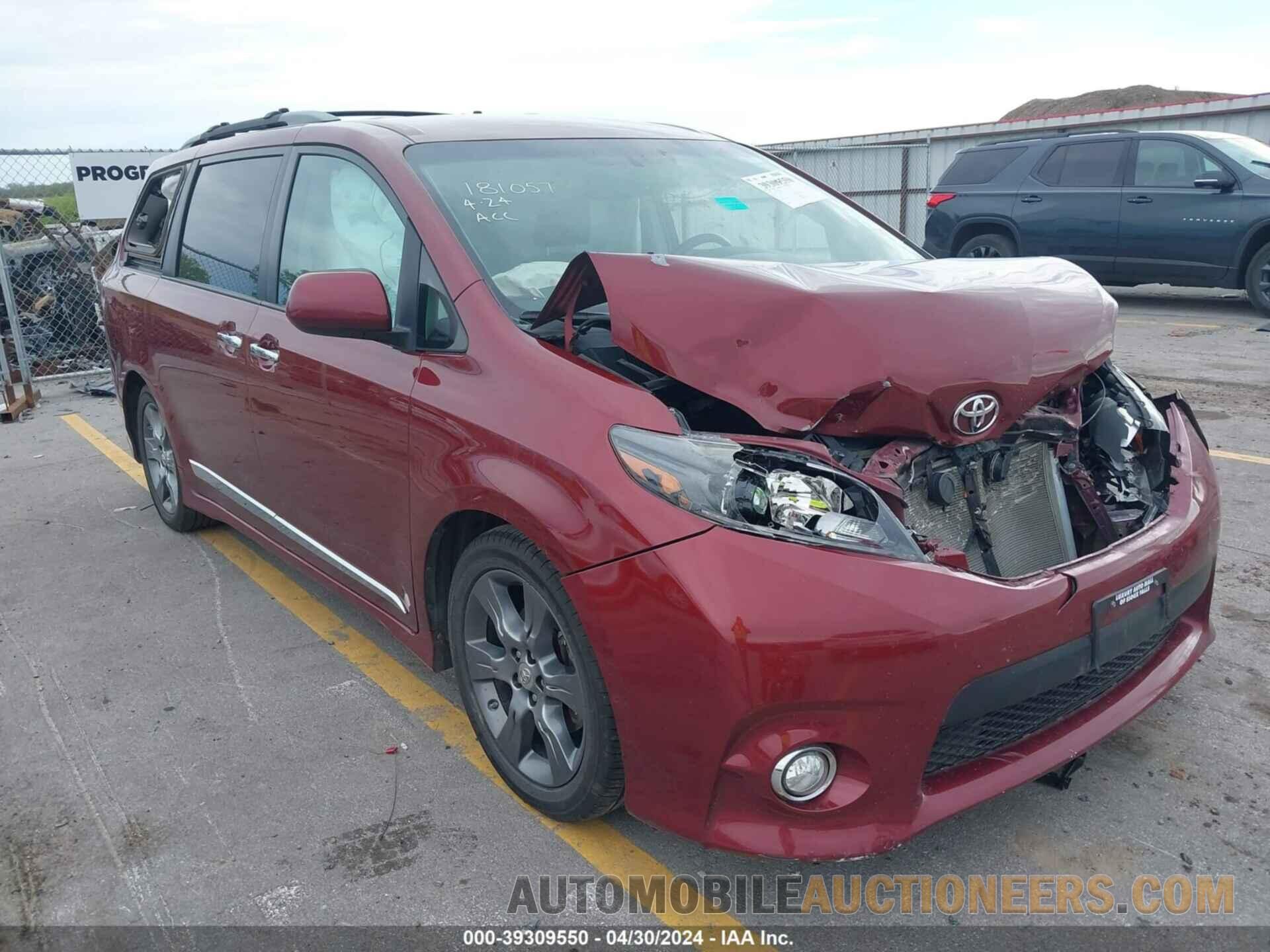 5TDXK3DC1FS686408 TOYOTA SIENNA 2015