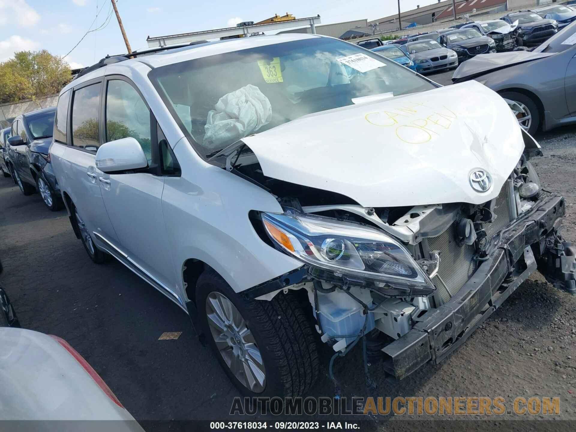 5TDYK3DC5FS612431 TOYOTA SIENNA 2015