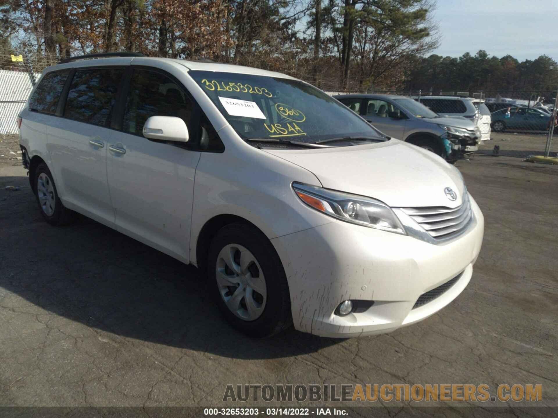 5TDYK3DC5FS678512 TOYOTA SIENNA 2015