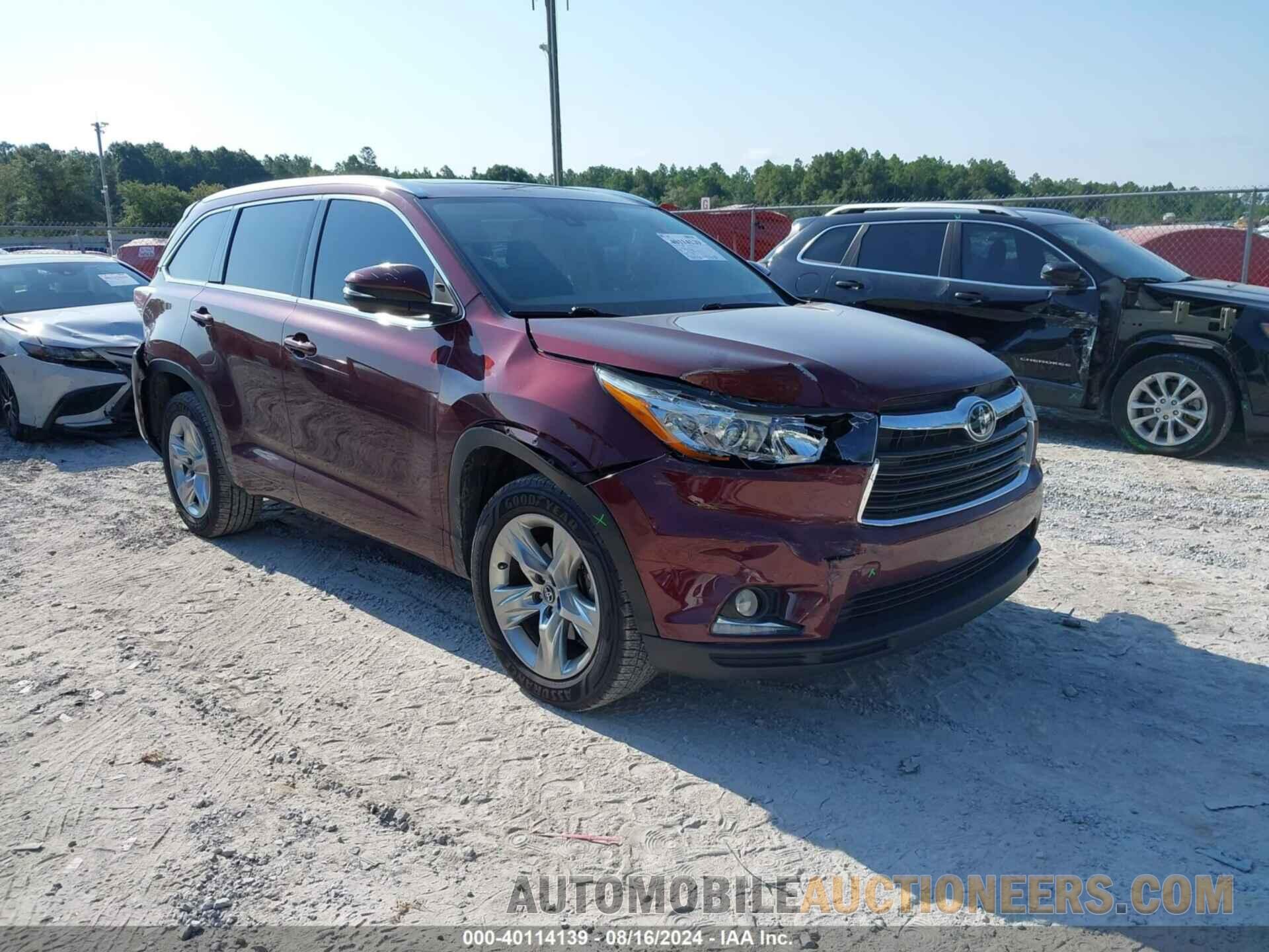 5TDYKRFH1GS183544 TOYOTA HIGHLANDER 2016